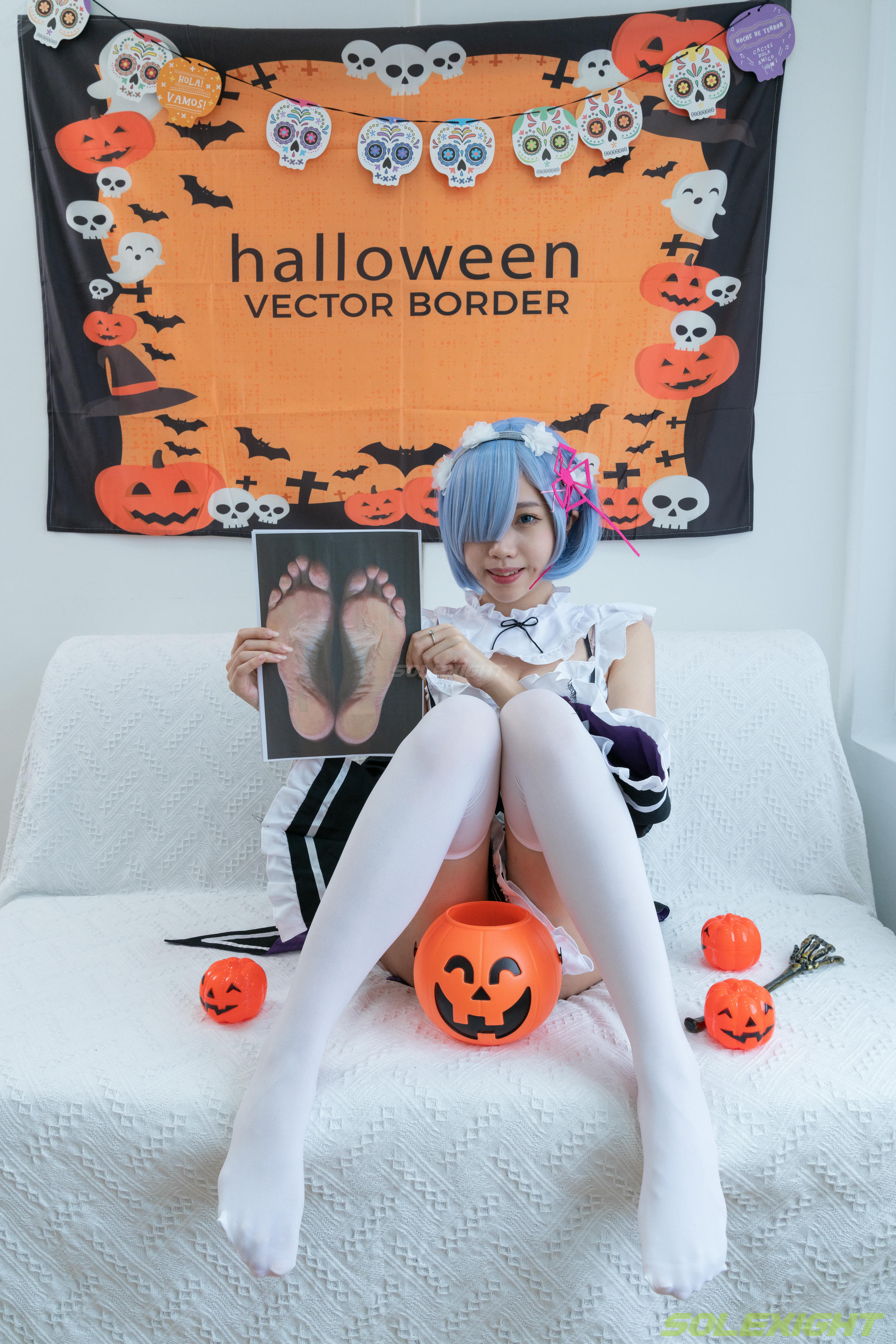 台湾SOLEXIGHT NO.030 Neko-Socks（COS蕾姆、白丝、美足、踩物）（8000PX-71P+4K-1V）【高配版】-Neko-Socks-8000PX-Solexight_第2集
