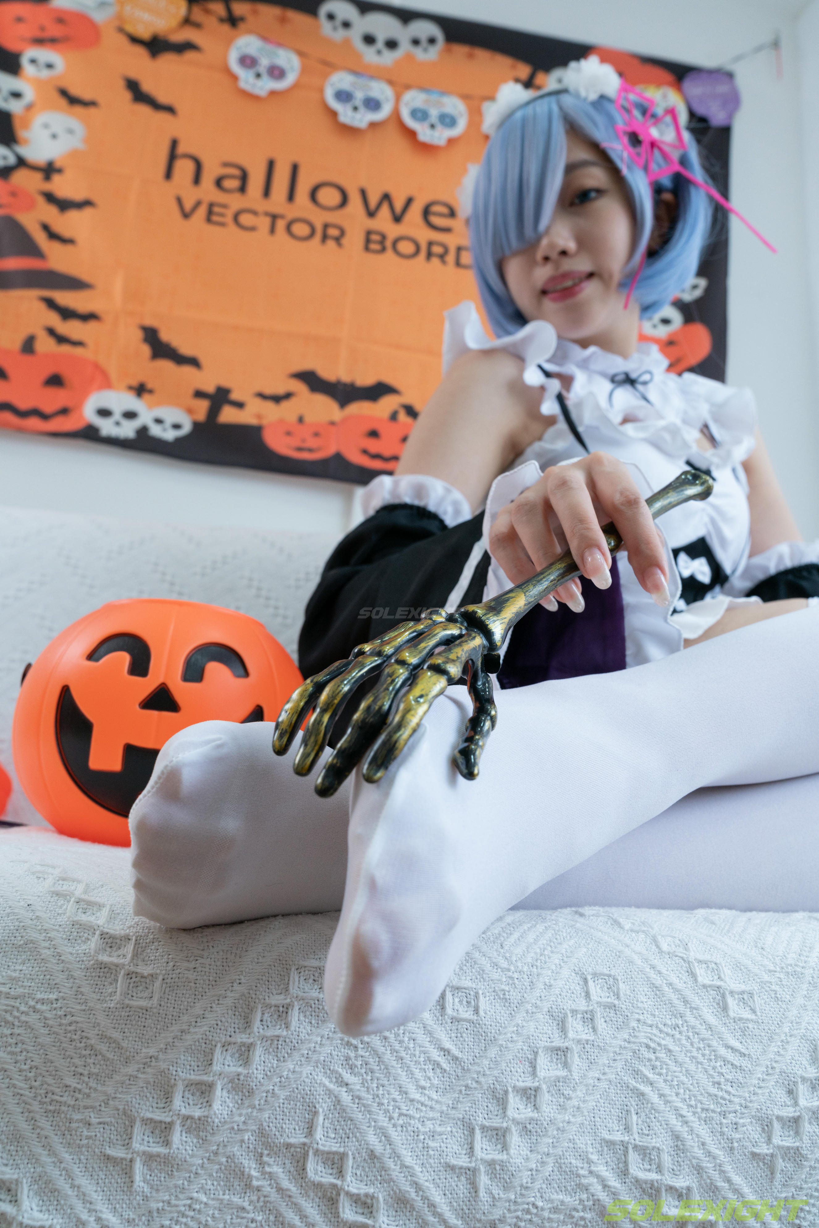 台湾SOLEXIGHT NO.030 Neko-Socks（COS蕾姆、白丝、美足、踩物）（8000PX-71P+4K-1V）【高配版】-Neko-Socks-8000PX-Solexight_第2集