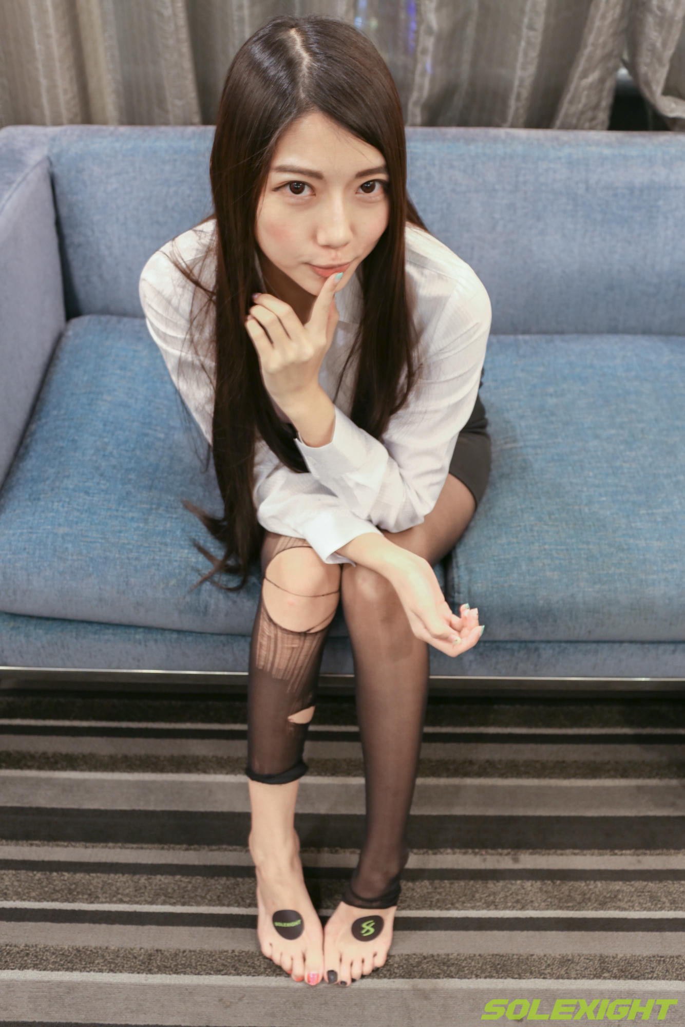 台湾SOLEXIGHT NO.013 De-Picture（正妹职服诱惑浴室洗脚撕开丝袜）（3000PX-270P+1080P-1V）【高配版】_第14集