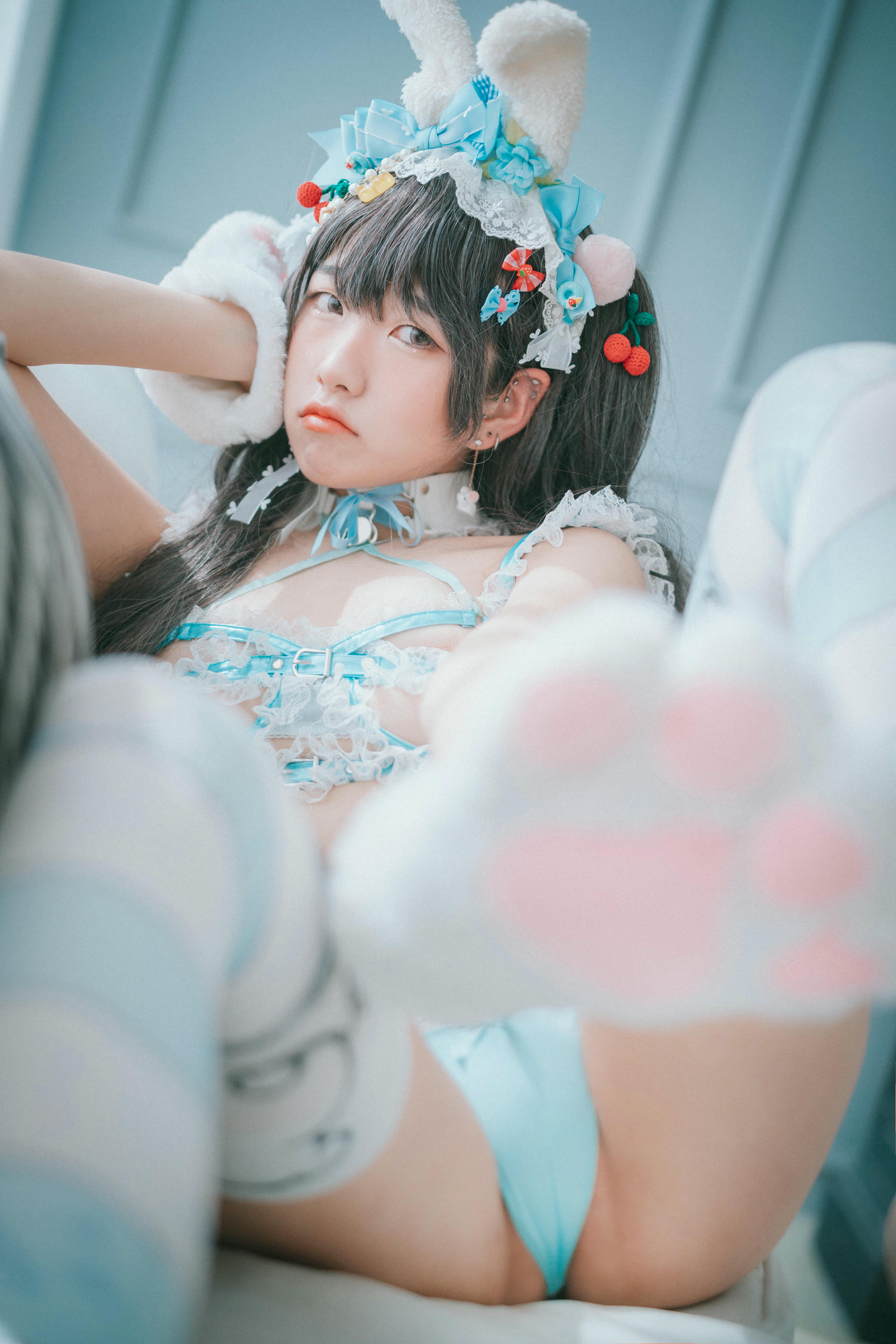 韩国美女-Sonson NO.005 [DJAWA] Turquoise_Bunny [50P-558MB]_第1集