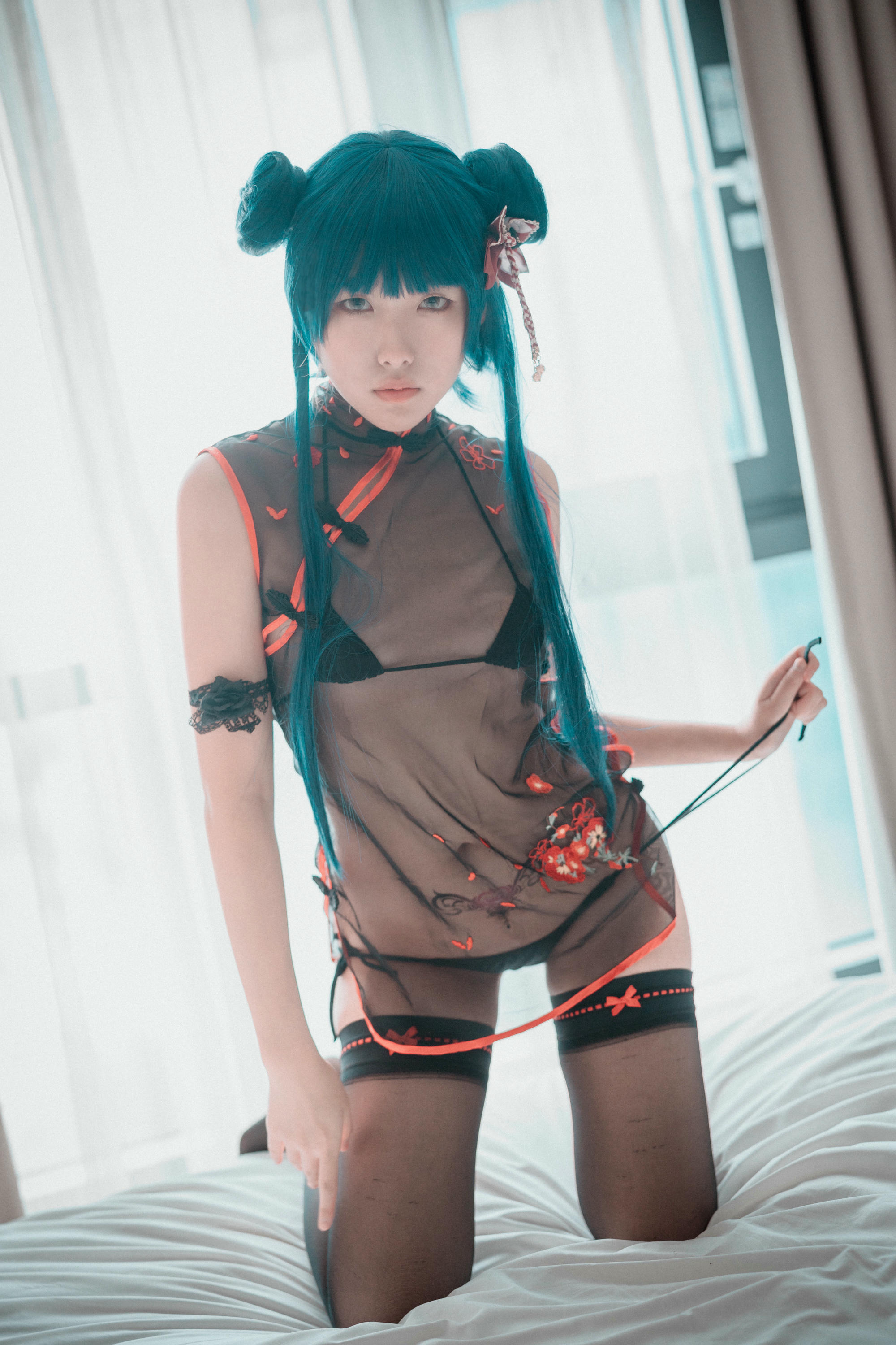 韩国美女-Sonson NO.015 [DJAWA] Sheer Qipao Girl-Normal Ver [45P-513MB]_第2集