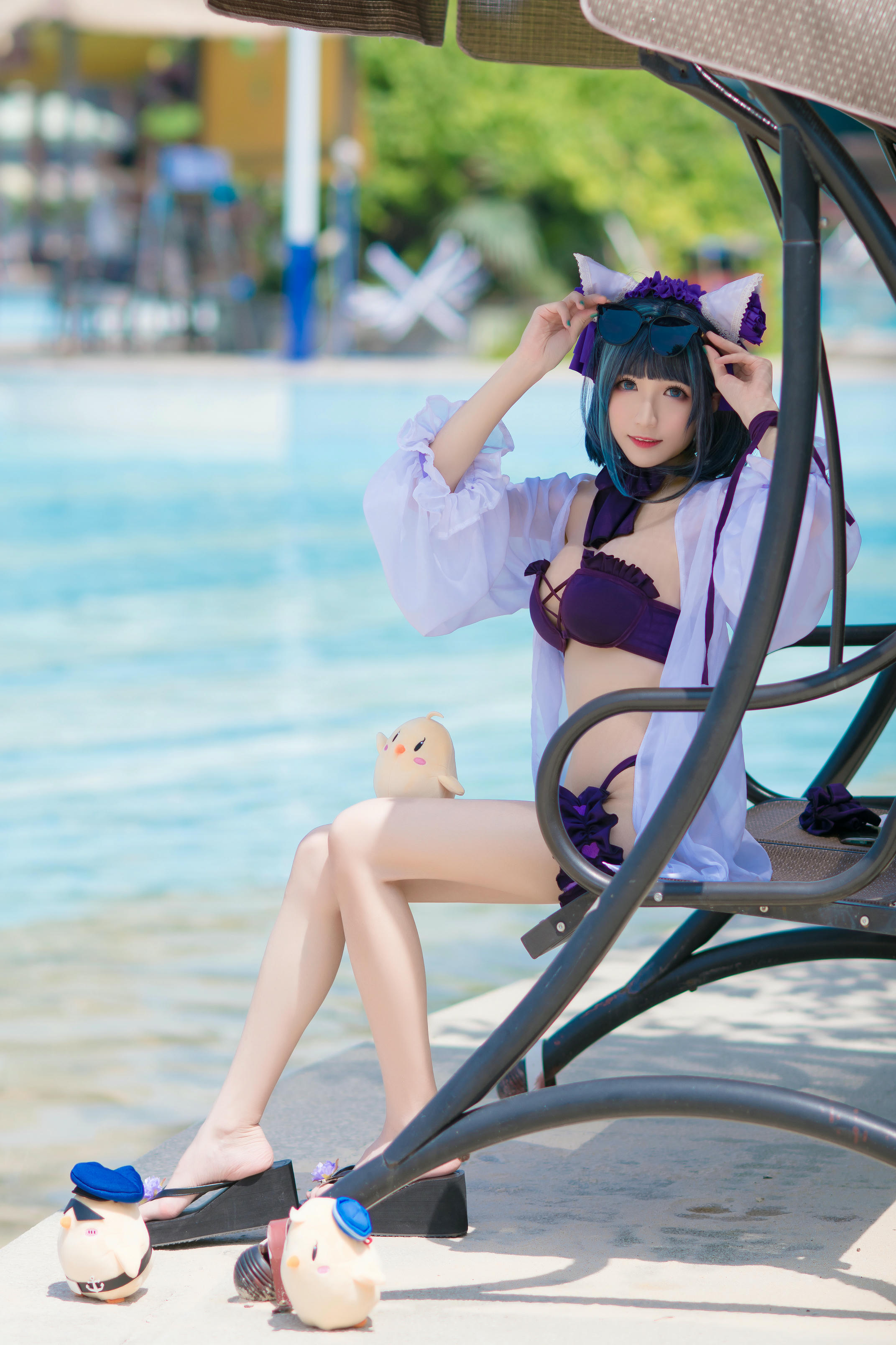 Tomoyo酱 NO.003 碧蓝 柴郡泳装 [18P-359MB]_第1集