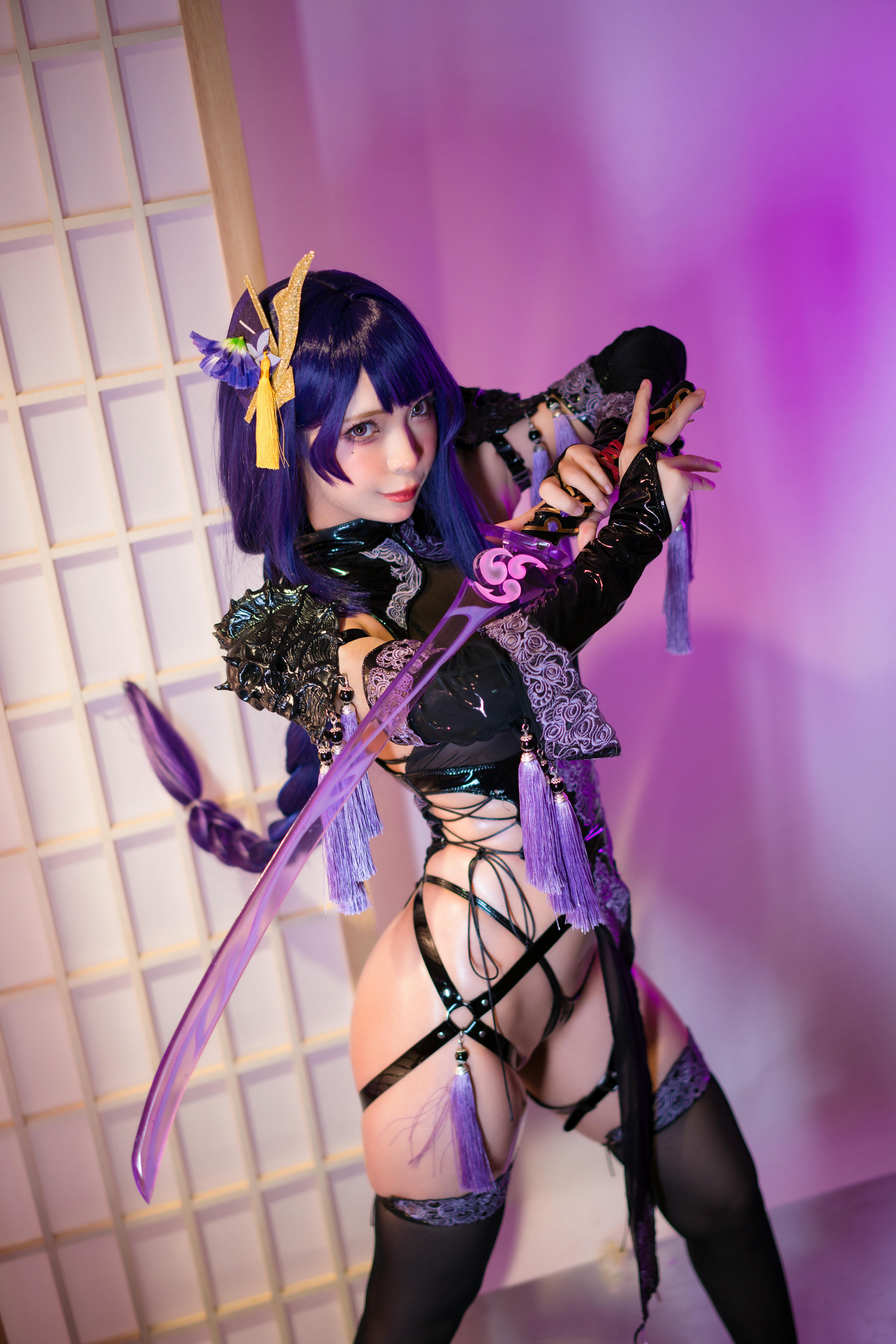 越南coser-Umeko J NO.050 cosplay Raiden Shogun Genshin Impact [146P 1.23GB]-Pic_第1集