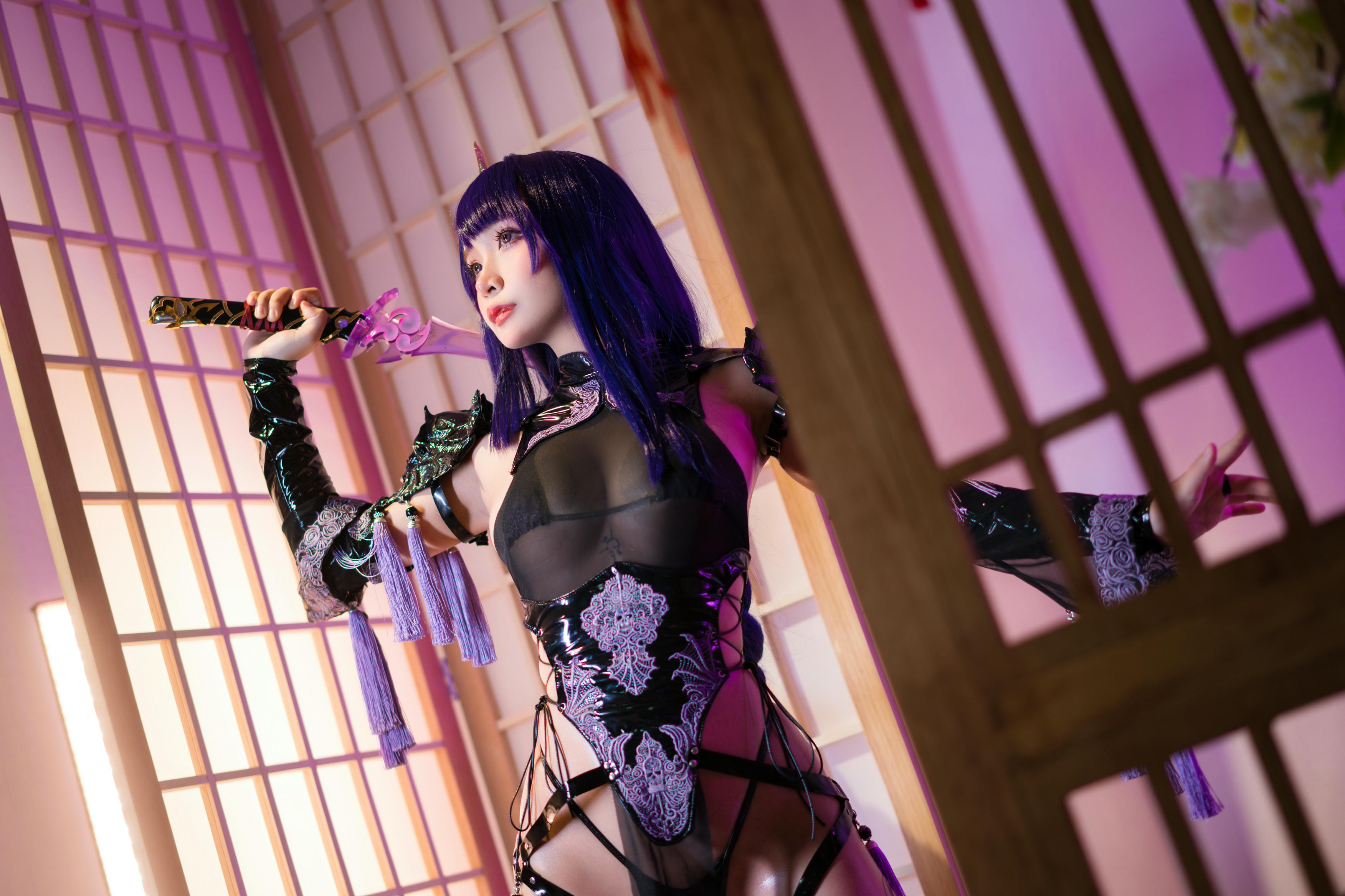 越南coser-Umeko J NO.050 cosplay Raiden Shogun Genshin Impact [146P 1.23GB]-Pic_第1集