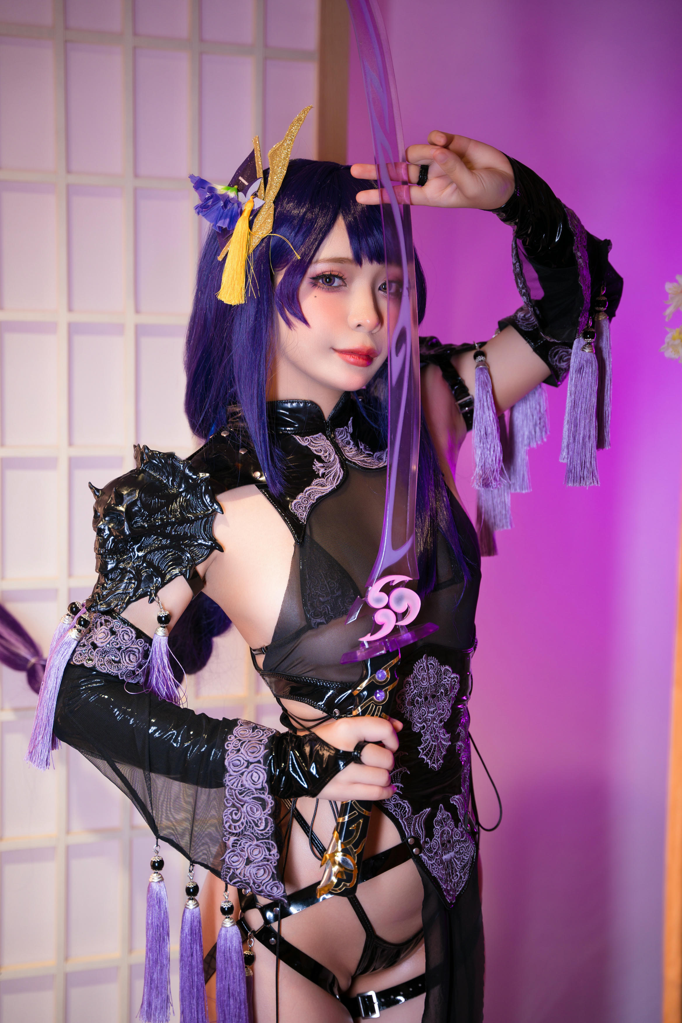 越南coser-Umeko J NO.050 cosplay Raiden Shogun Genshin Impact [146P 1.23GB]-Pic_第1集