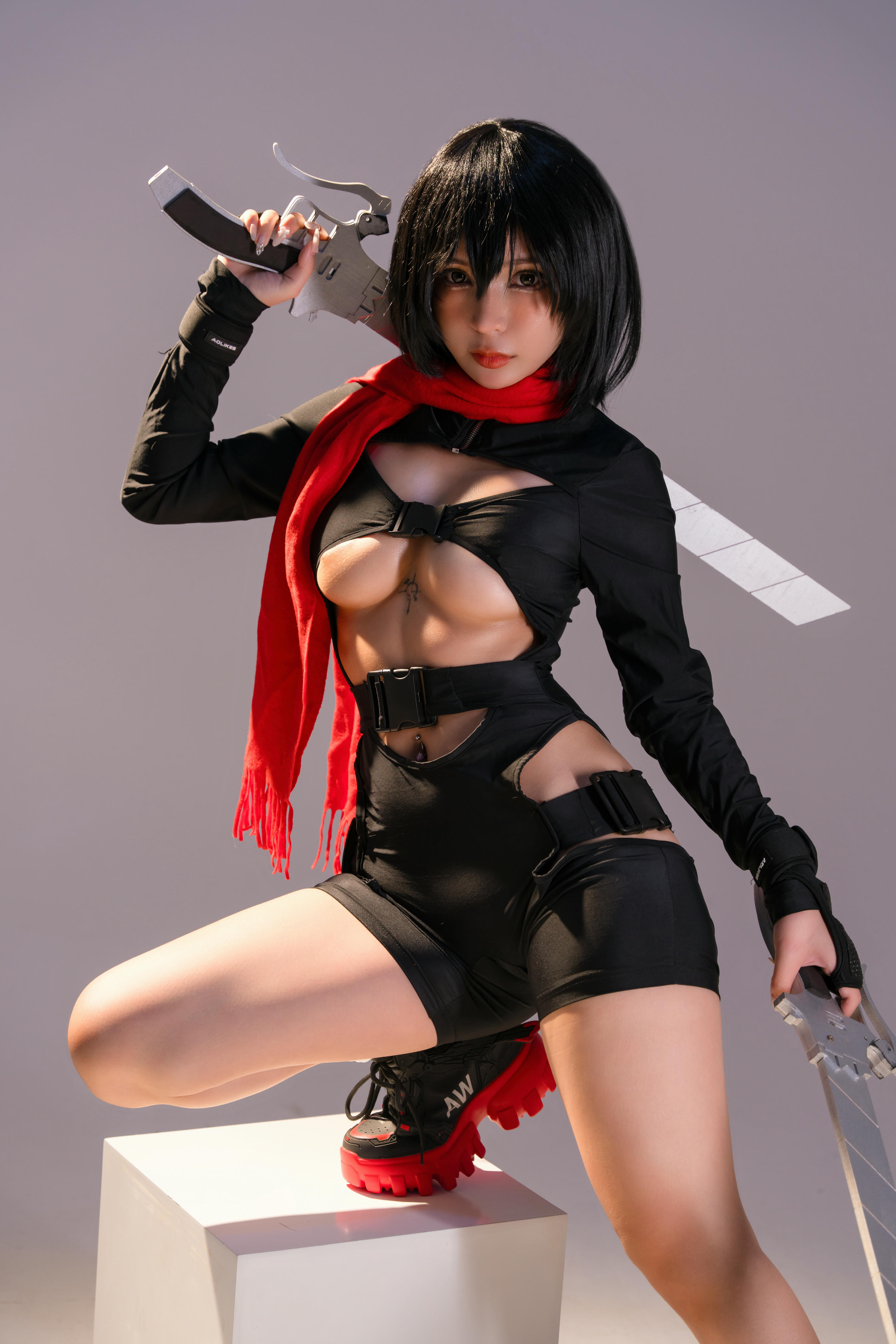 越南coser-Umeko J NO.085 cosplay Mikasa Ackerman Gym Attack on Titan [127P 1.5GB]-Pic_第1集