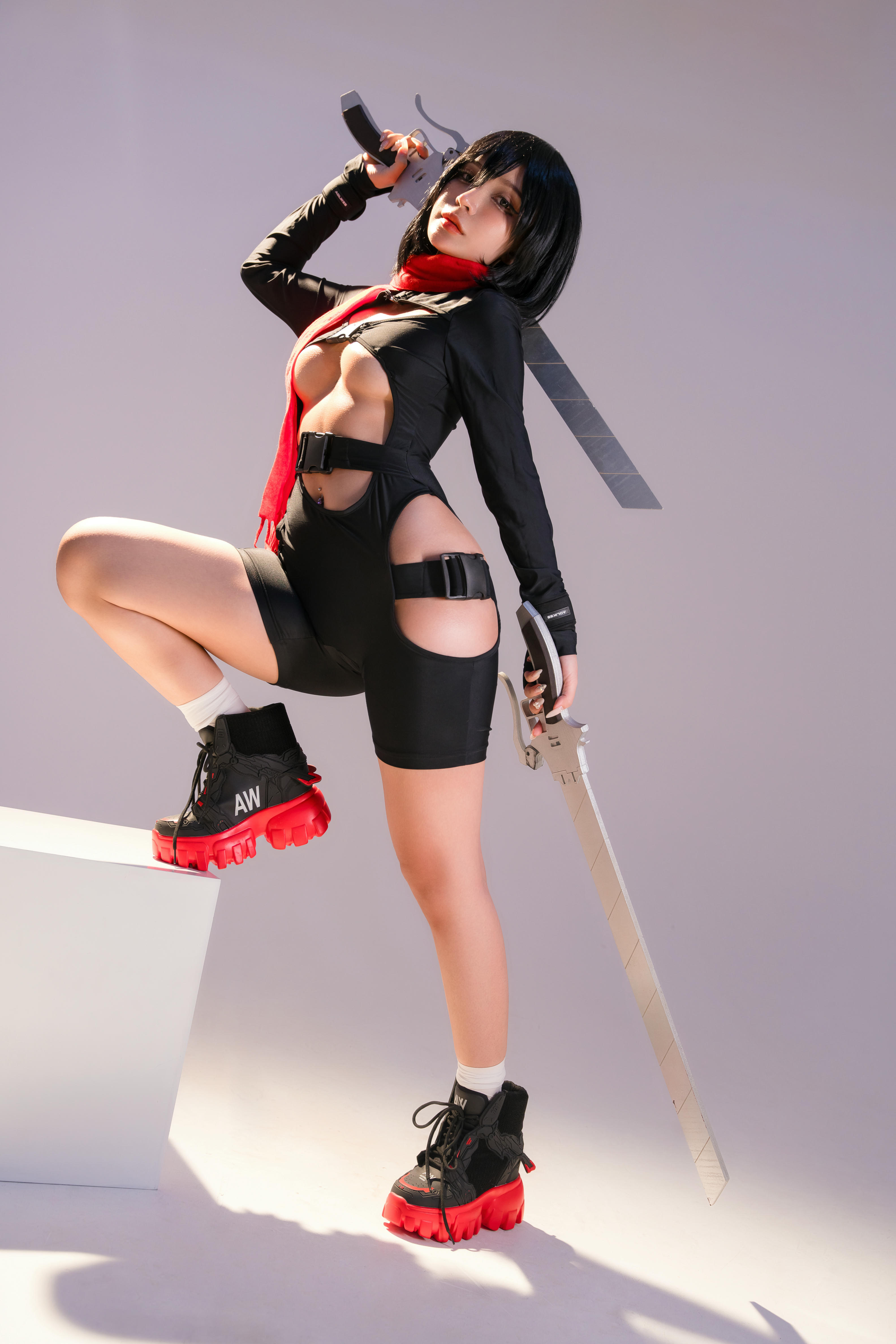 越南coser-Umeko J NO.085 cosplay Mikasa Ackerman Gym Attack on Titan [127P 1.5GB]-Pic_第1集