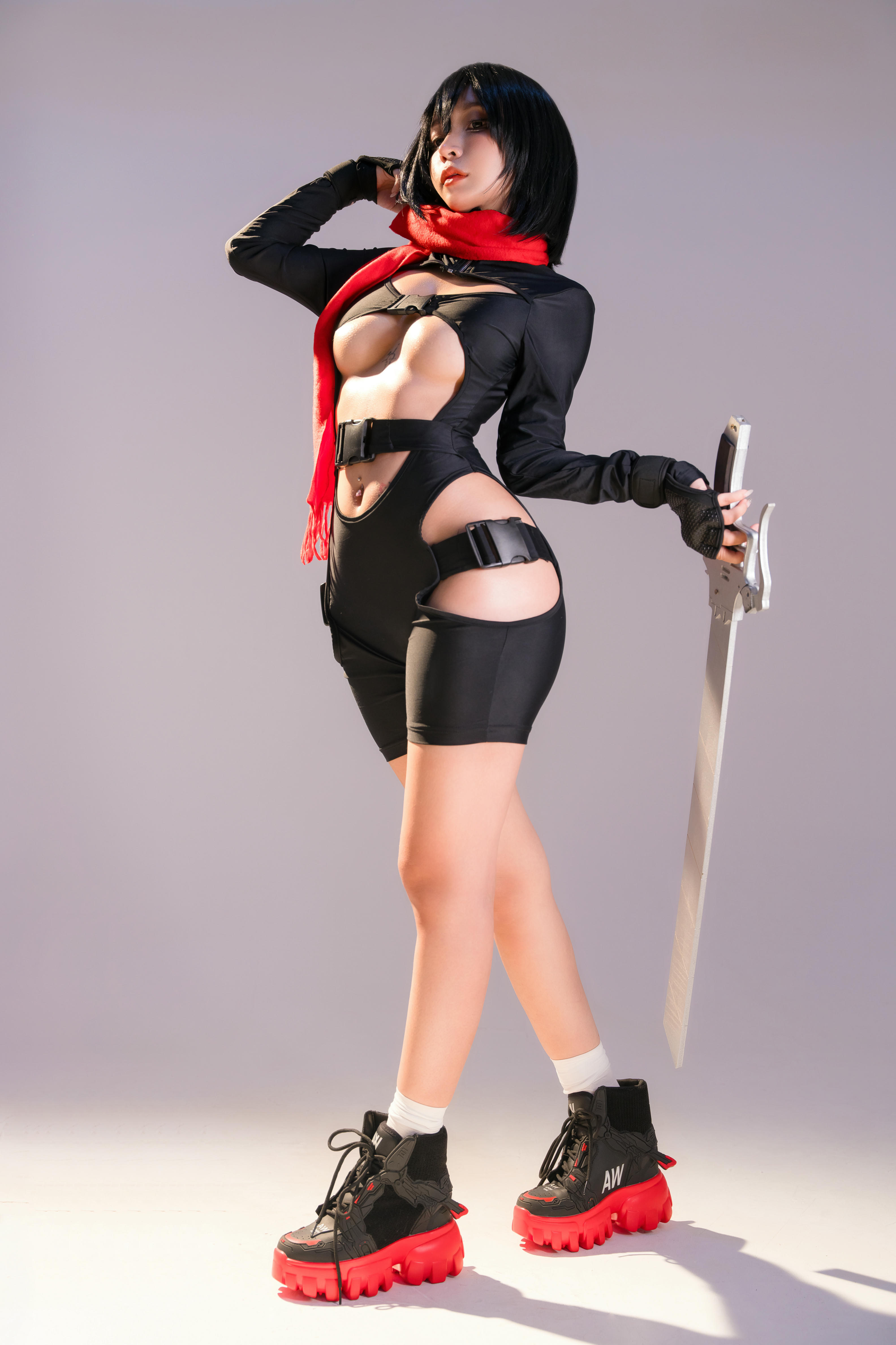 越南coser-Umeko J NO.085 cosplay Mikasa Ackerman Gym Attack on Titan [127P 1.5GB]-Pic_第1集