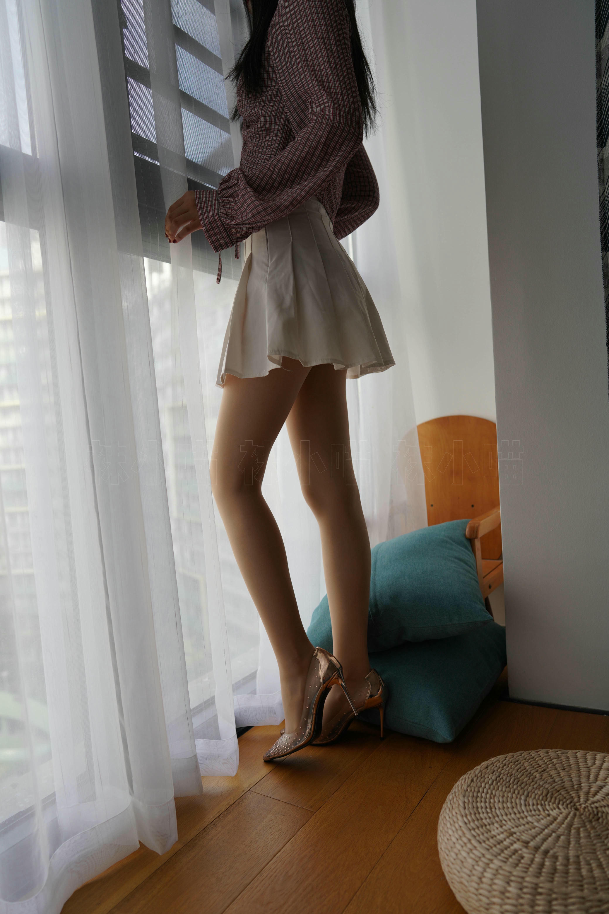 袜小喵 KT269 清新小格子 [99P+128M]_第3集