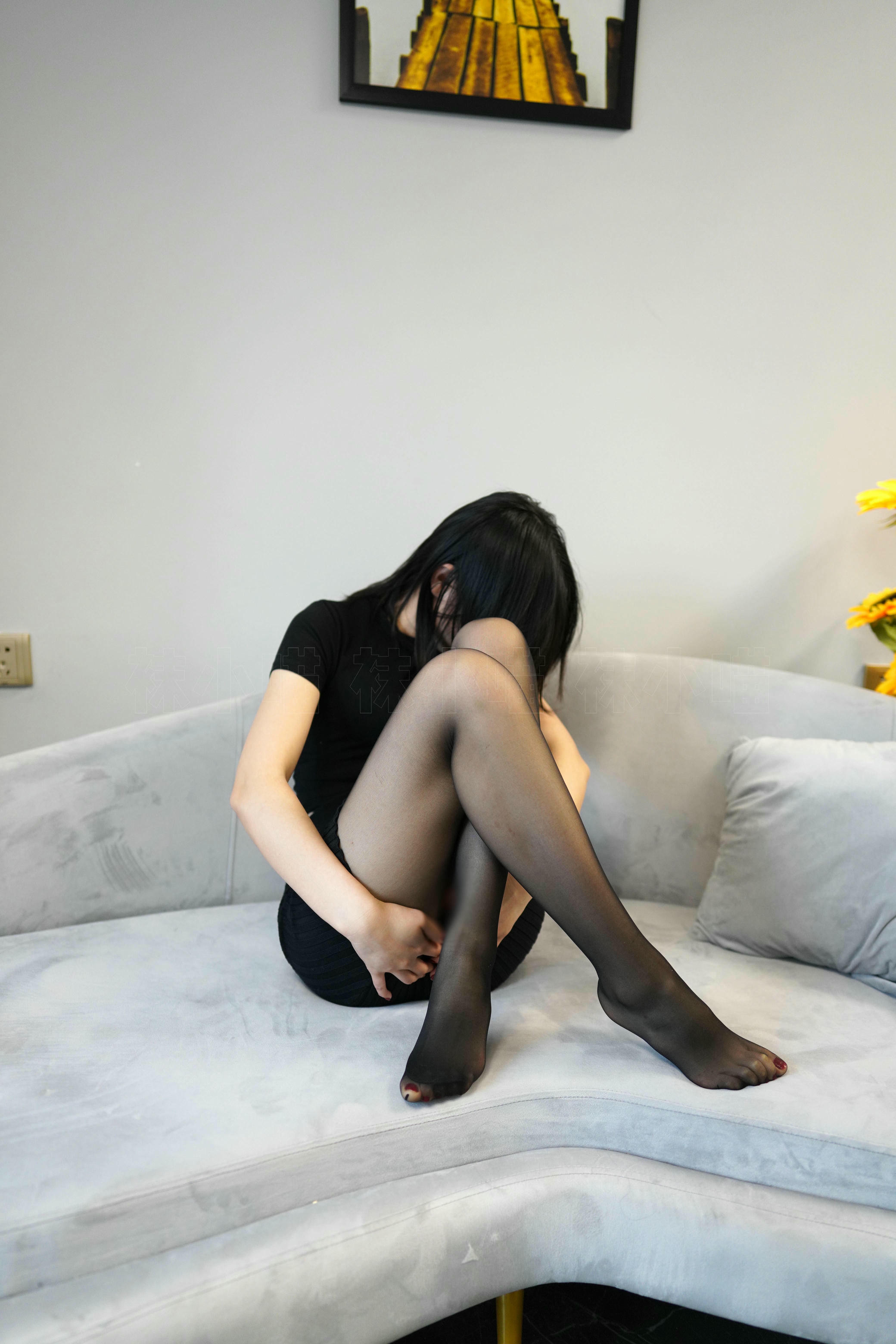 袜小喵 KT271 黑色紧身裙 [86P+117M]_第2集