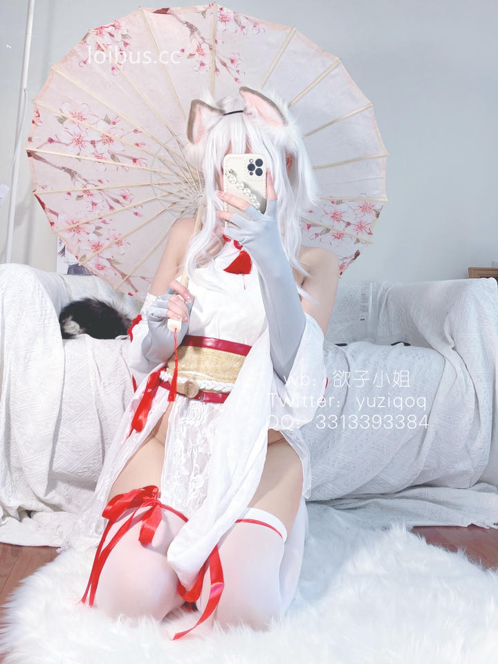 小蔡头喵喵喵 NO.048 猫耳纯白胡桃 40p2v_第1集