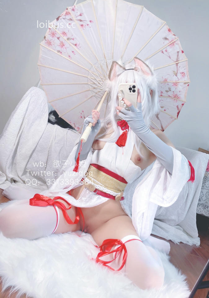 小蔡头喵喵喵 NO.048 猫耳纯白胡桃 40p2v_第1集