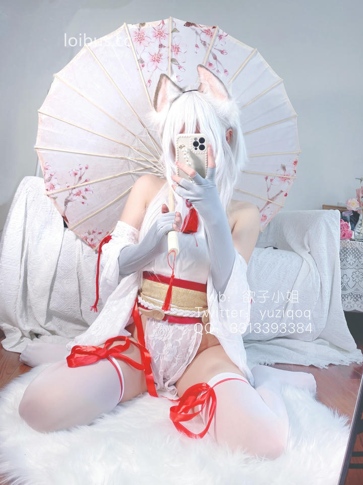 小蔡头喵喵喵 NO.048 猫耳纯白胡桃 40p2v_第1集