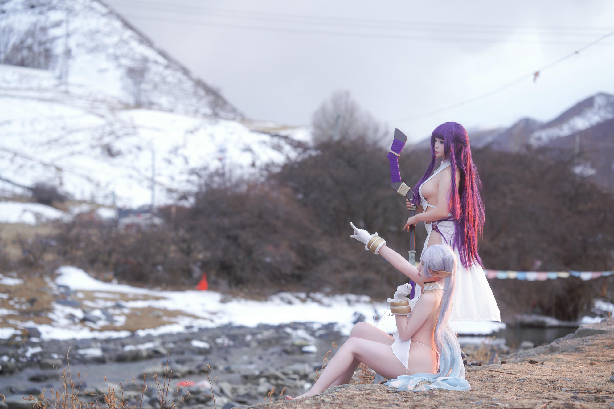 小和甜酒 NO.012 &橙风千雅 雪山 菲伦&芙莉莲 [88P-569MB]_第3集