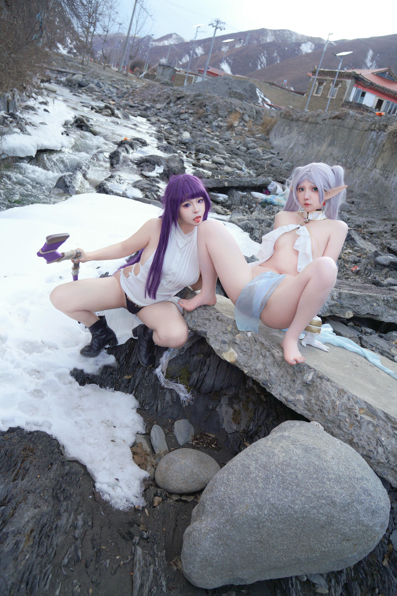 小和甜酒 NO.012 &橙风千雅 雪山 菲伦&芙莉莲 [88P-569MB]_第3集