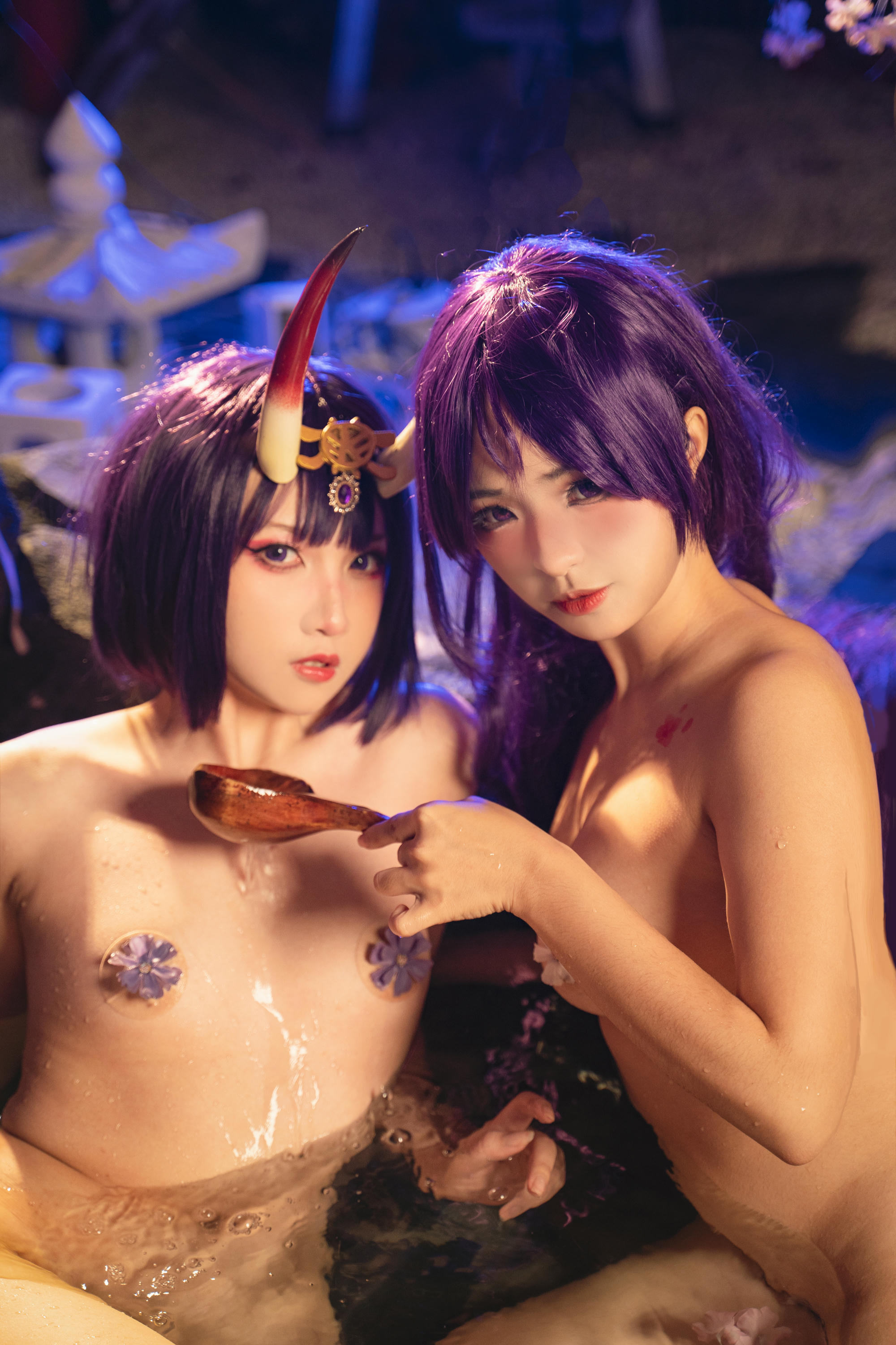 小和甜酒 NO.002 &阿呀 温泉酒吞奶光双人 [193P4V 1.1GB]_第2集