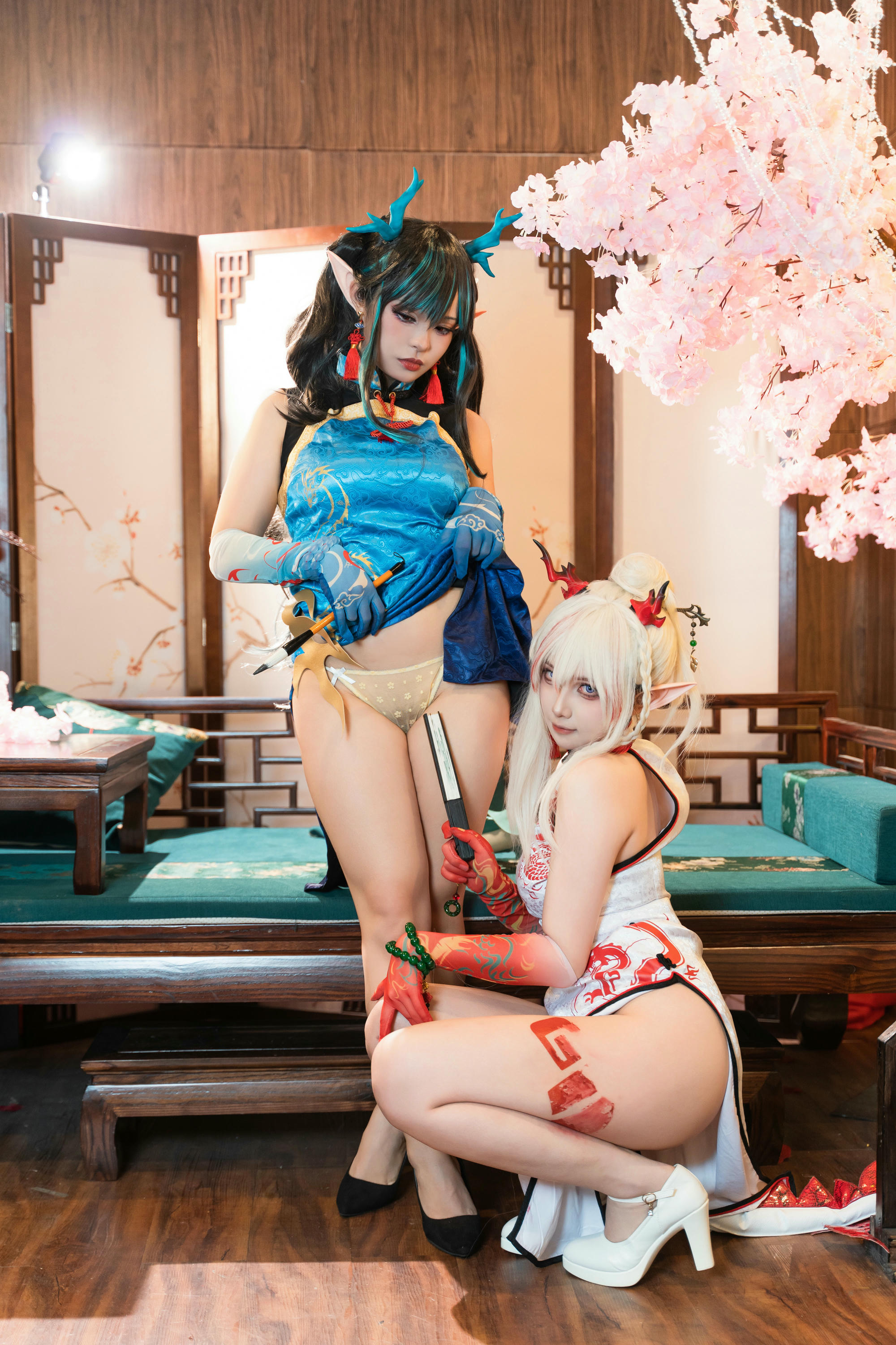 小和甜酒 NO.003 &橙风千雅 年夕旗袍双人御守 [189P 788MB]-明日方舟年夕双人_第3集