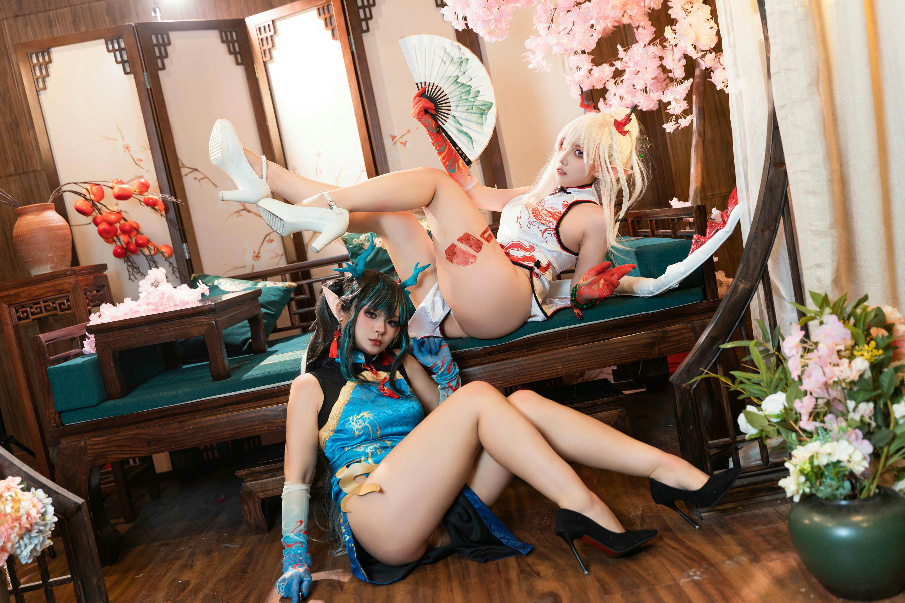 小和甜酒 NO.003 &橙风千雅 年夕旗袍双人御守 [189P 788MB]-明日方舟年夕双人_第3集