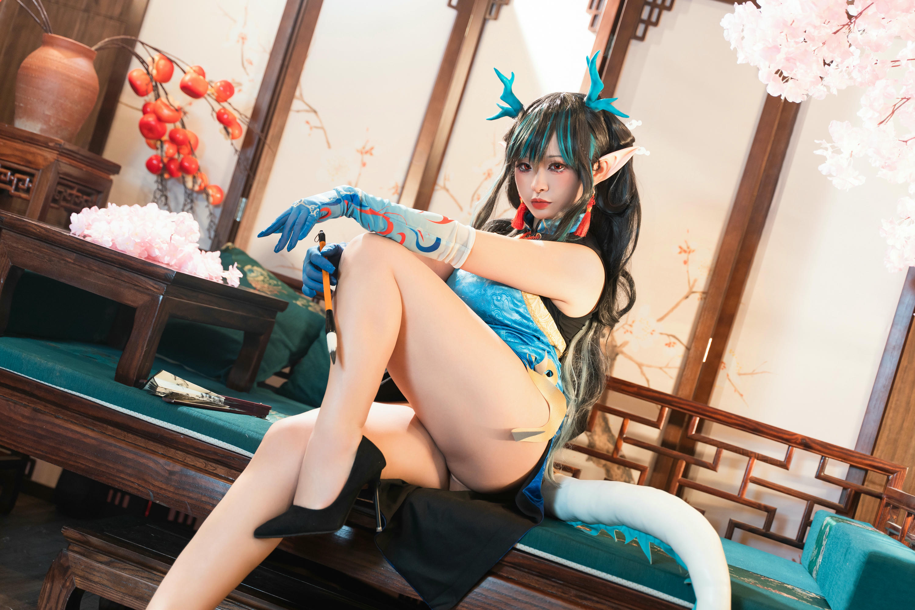 小和甜酒 NO.003 &橙风千雅 年夕旗袍双人御守 [189P 788MB]-明日方舟年夕双人_第4集