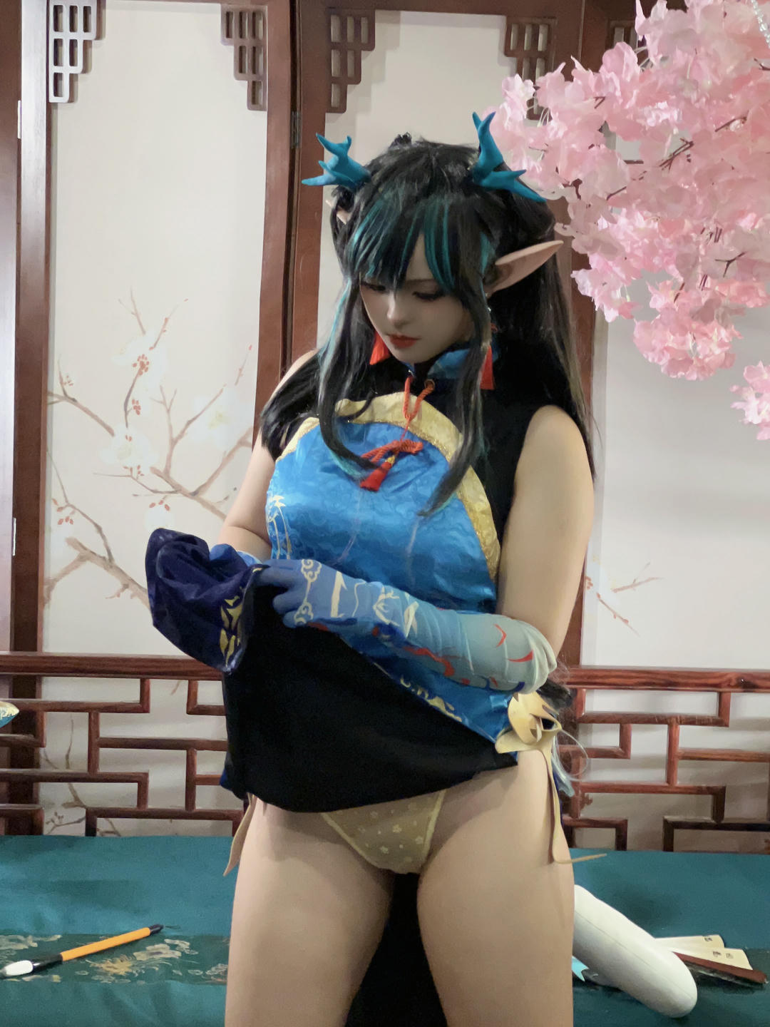 小和甜酒 NO.003 &橙风千雅 年夕旗袍双人御守 [189P 788MB]-阿呀自拍_第1集