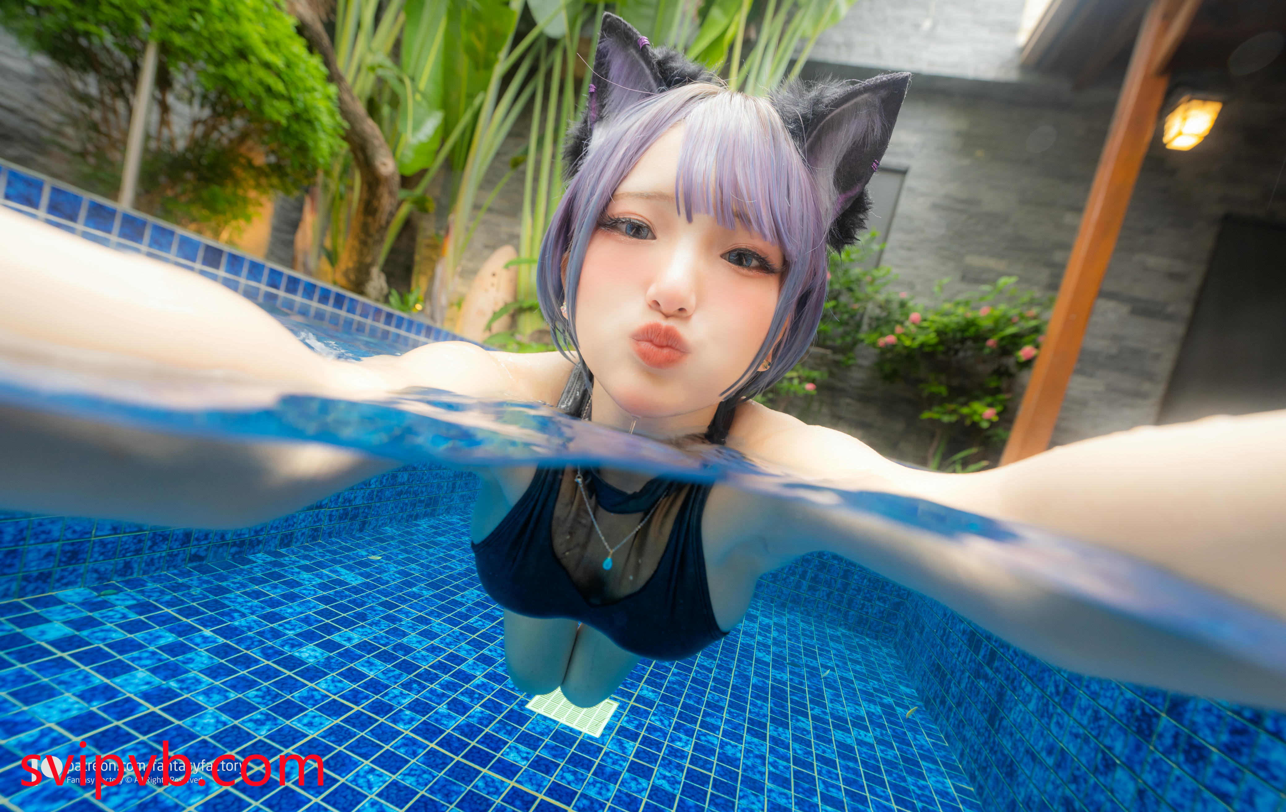 台湾写真模特fantastic小丁-Purple black cat_第1集
