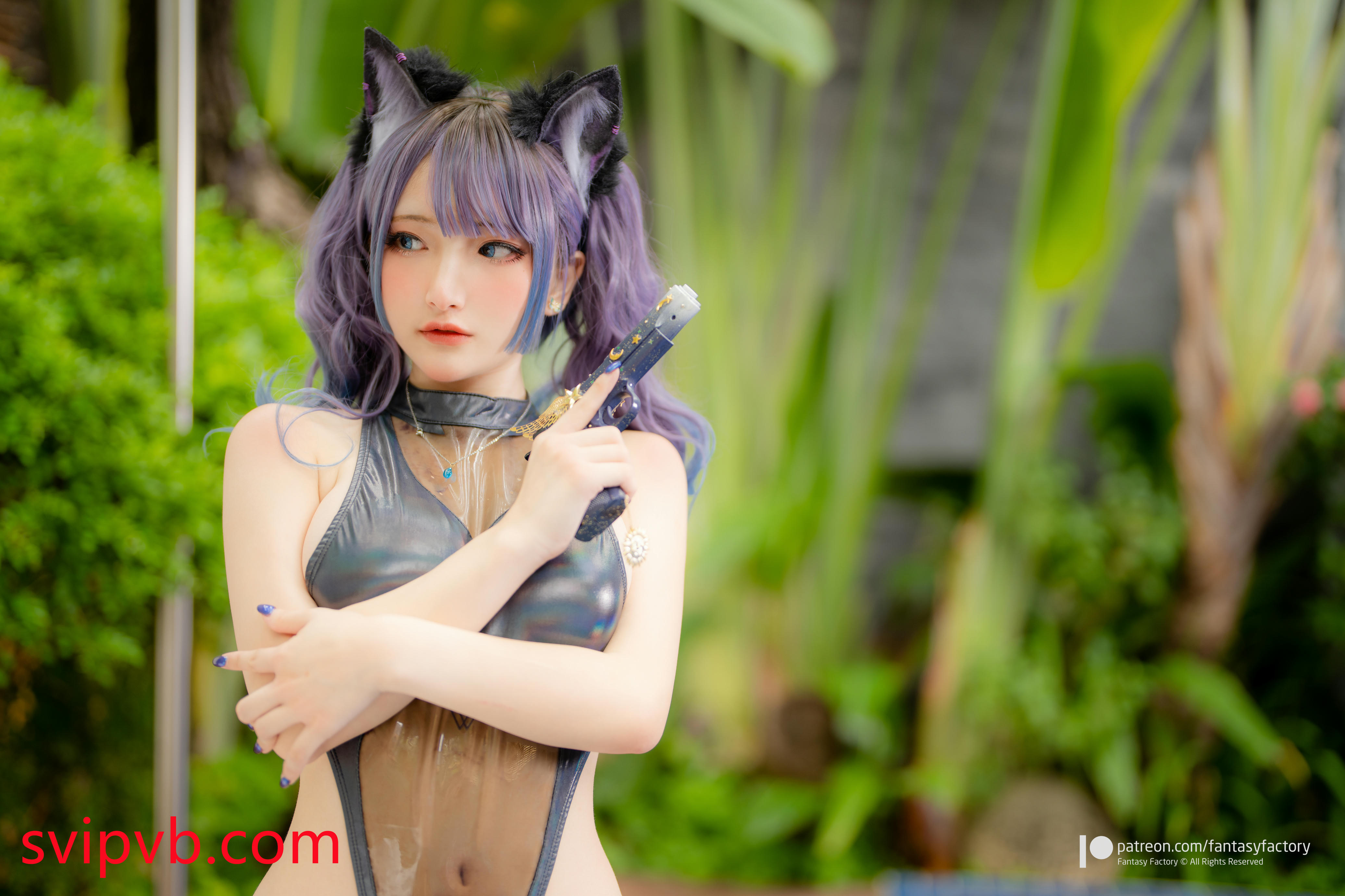 台湾写真模特fantastic小丁-Purple black cat_1_第1集