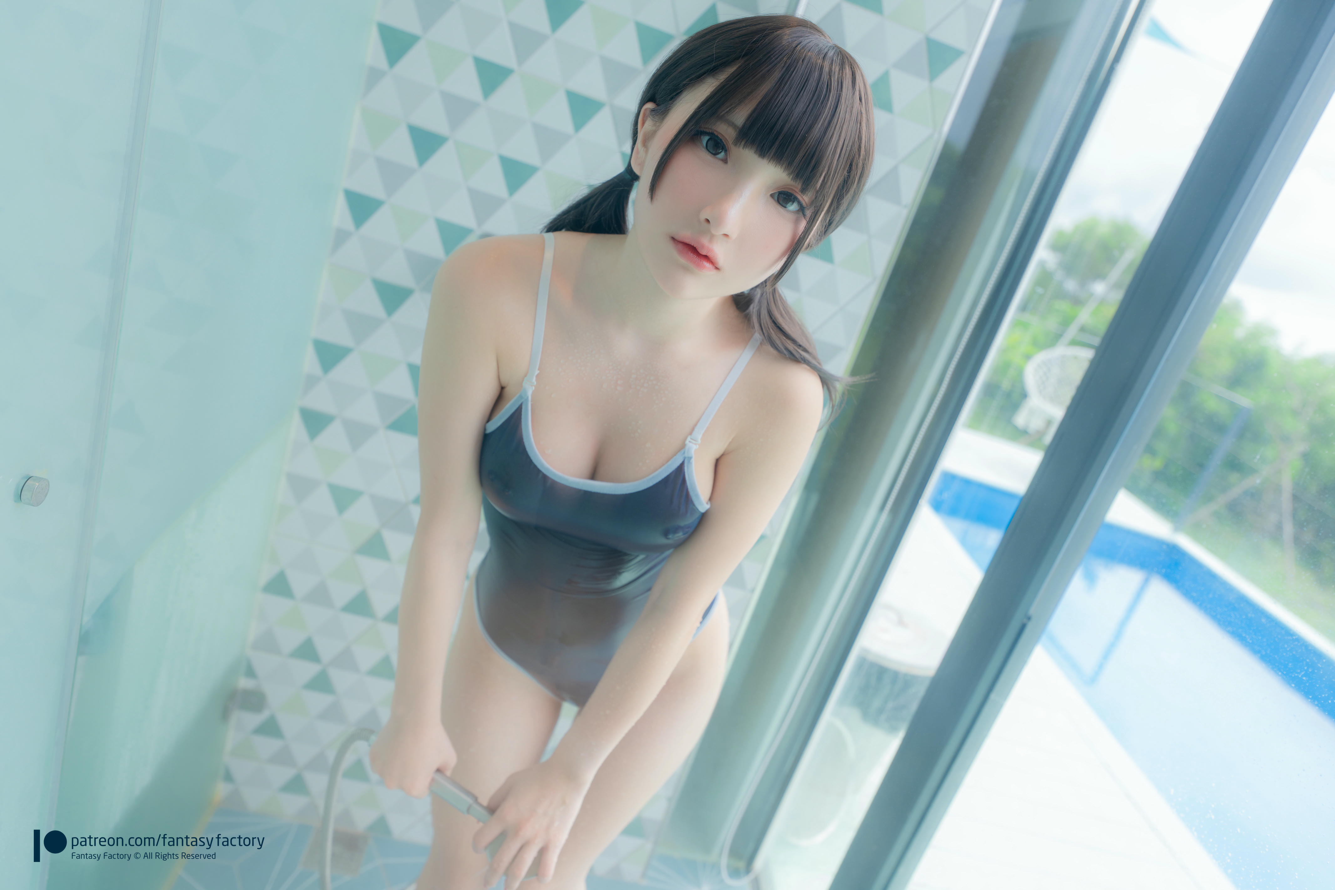 台湾写真模特fantastic小丁-transparent school swimsuit_第1集