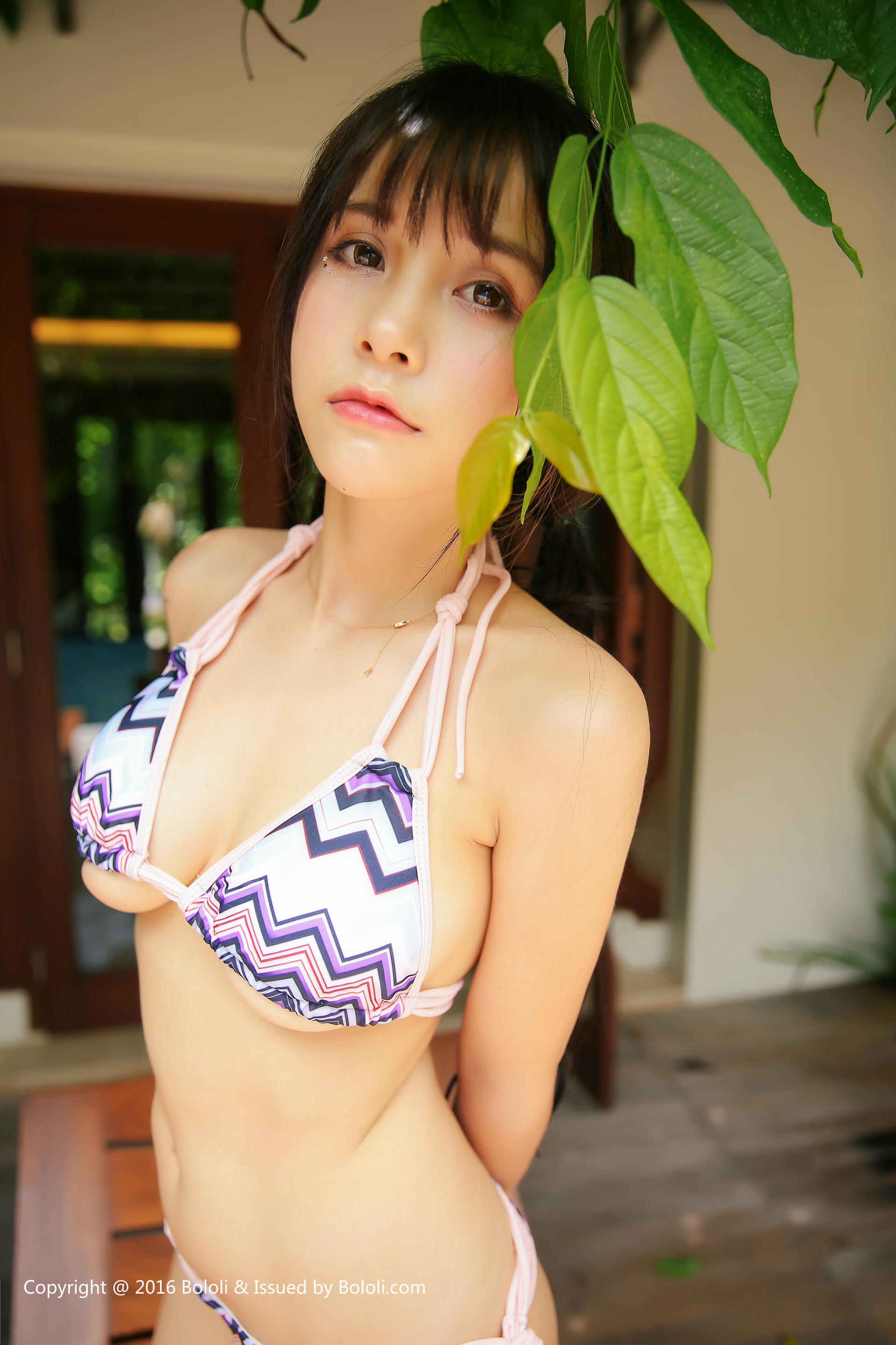 夏美酱 NO.027 [BoLoli波萝社] 2017.03.15 BOL031 泳池saber水着条纹比基尼  [40P-482MB]_第1集
