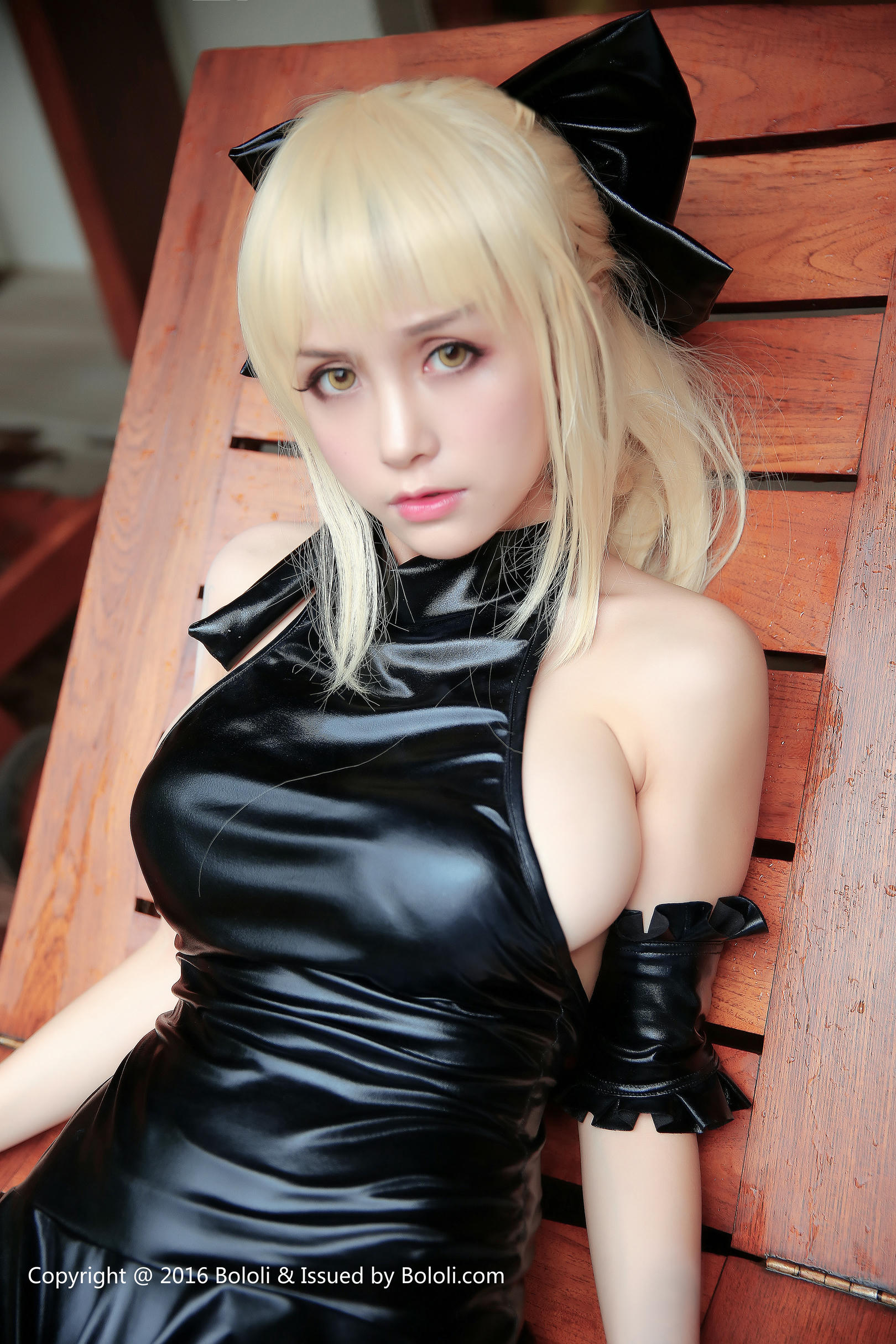 夏美酱 NO.027 [BoLoli波萝社] 2017.03.15 BOL031 泳池saber水着条纹比基尼  [40P-482MB]_第2集
