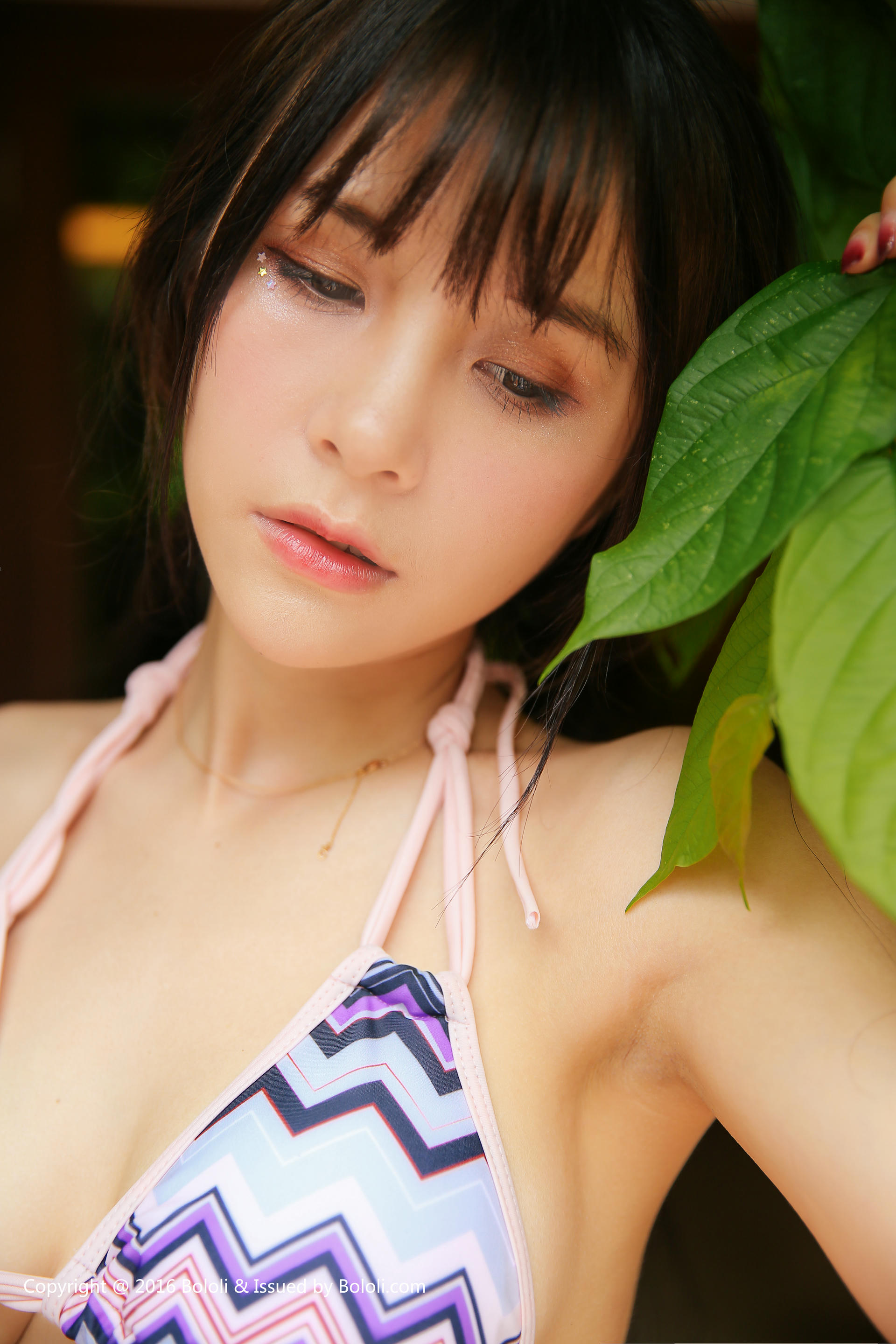 夏美酱 NO.027 [BoLoli波萝社] 2017.03.15 BOL031 泳池saber水着条纹比基尼  [40P-482MB]_第1集