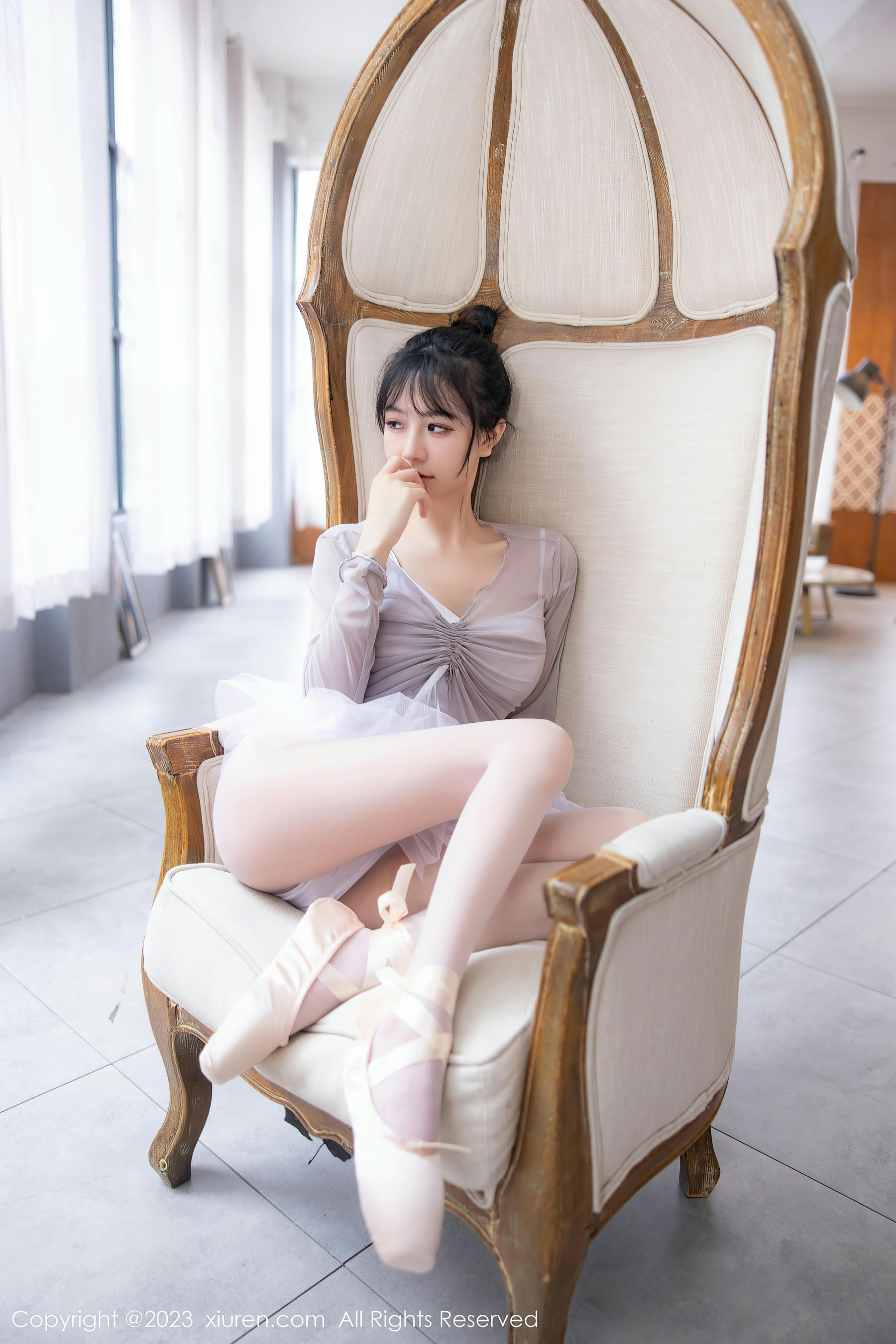 谢小蒽(幼幼)-XIUREN NO.6592 白裙芭蕾 [91P]_第3集