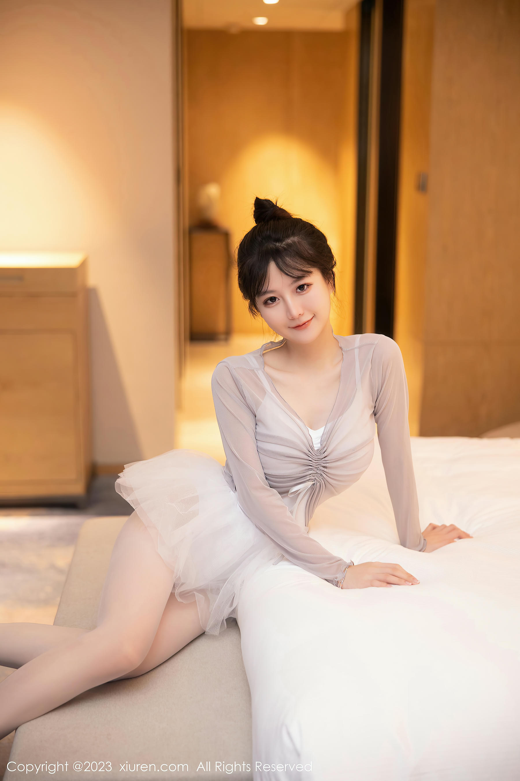 谢小蒽(幼幼)-XIUREN NO.6592 白裙芭蕾 [91P]_第3集