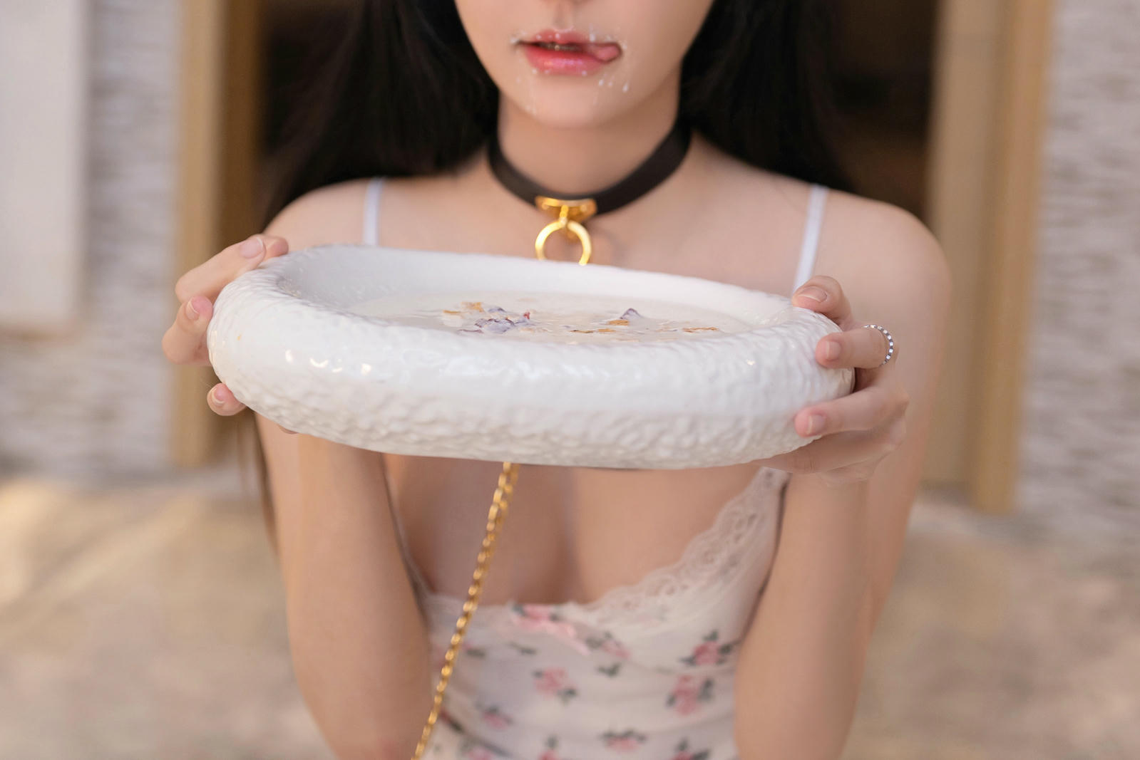 谢小蒽(幼幼) 白色花纹睡裙[100P+1.16G]_第1集