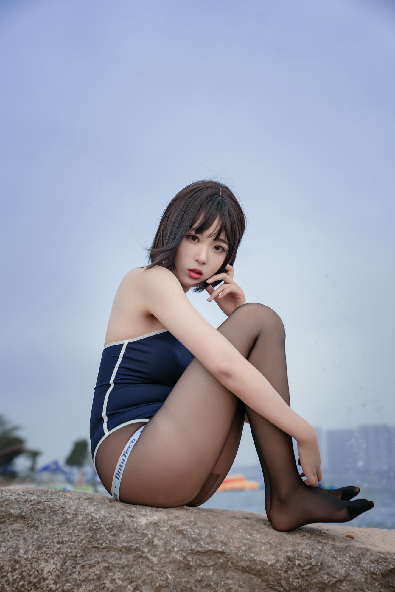 轩萧学姐 NO.017 沙滩竞泳 [45P-68MB]_第1集