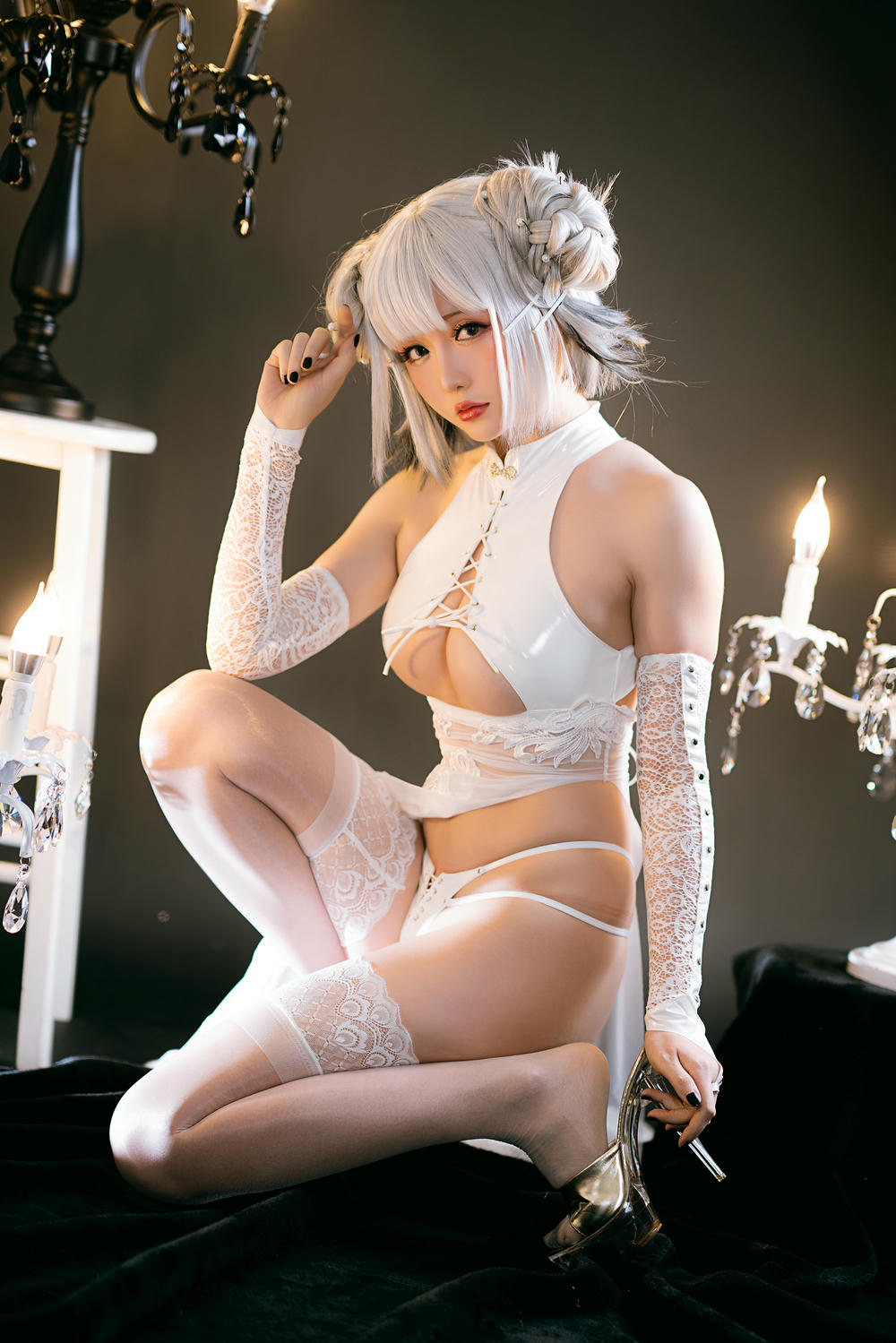 星之迟迟 - NO.71 白狗勾 旗袍 [90P20V-1.98GB]-正片_第1集