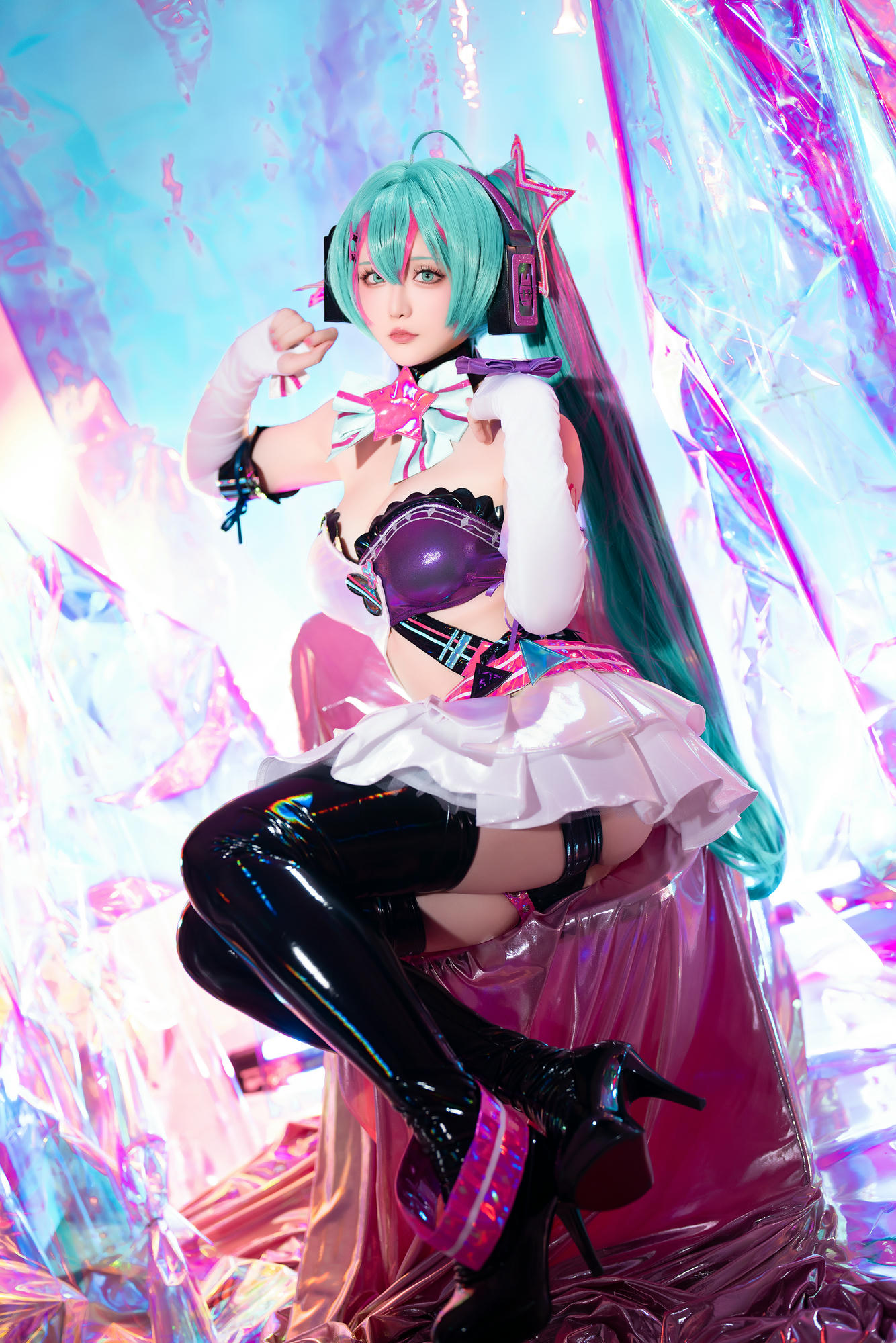 星之迟迟 NO.261 2024-7-B Miku初音未来 喵斯快跑 [73P1V 2.23GB]_第1集