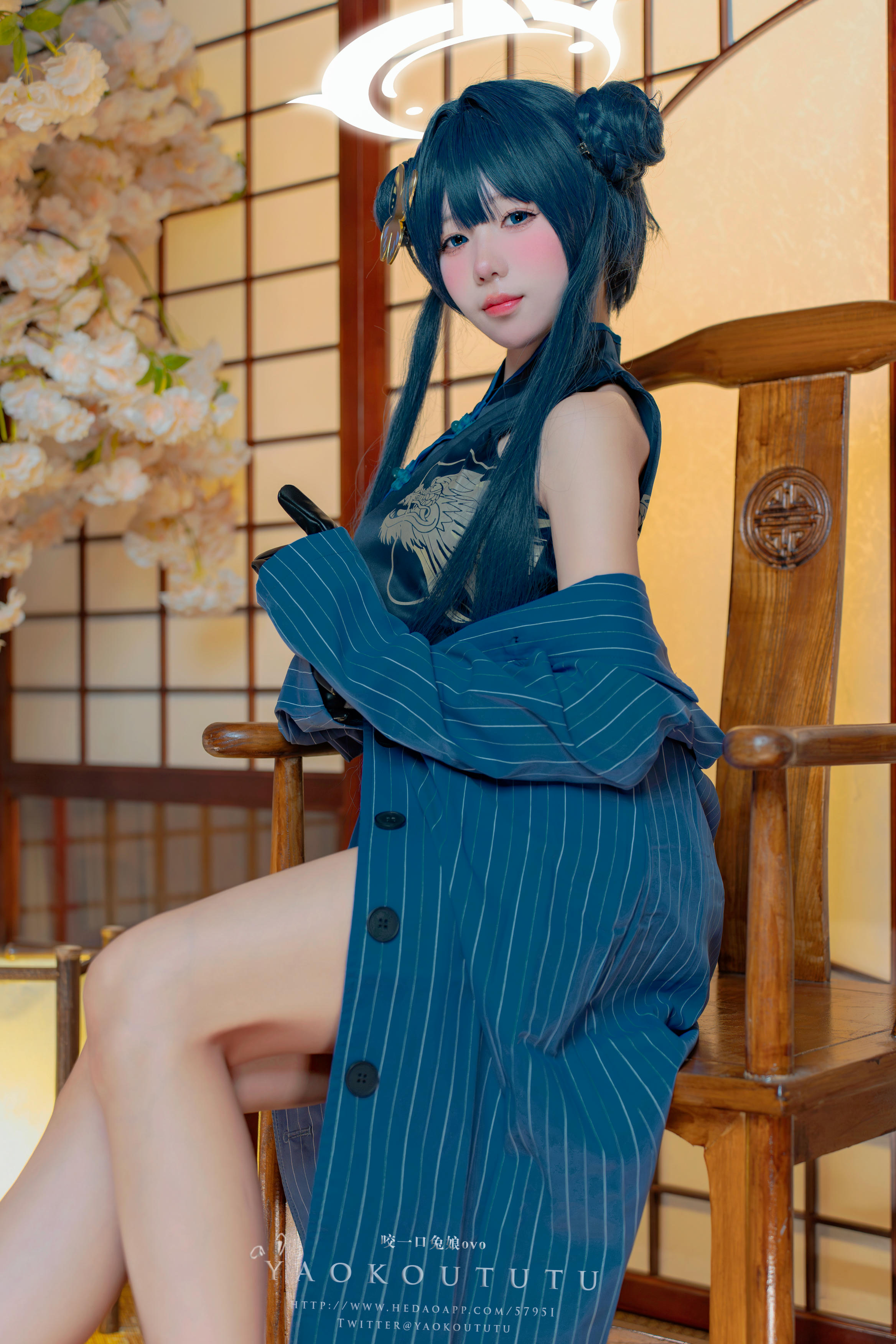 黏黏团子兔 NO.096 咬一口兔娘ovo 九月订阅『碧蓝档案·妃咲』胭脂 [85P1V 1.71GB]_第1集