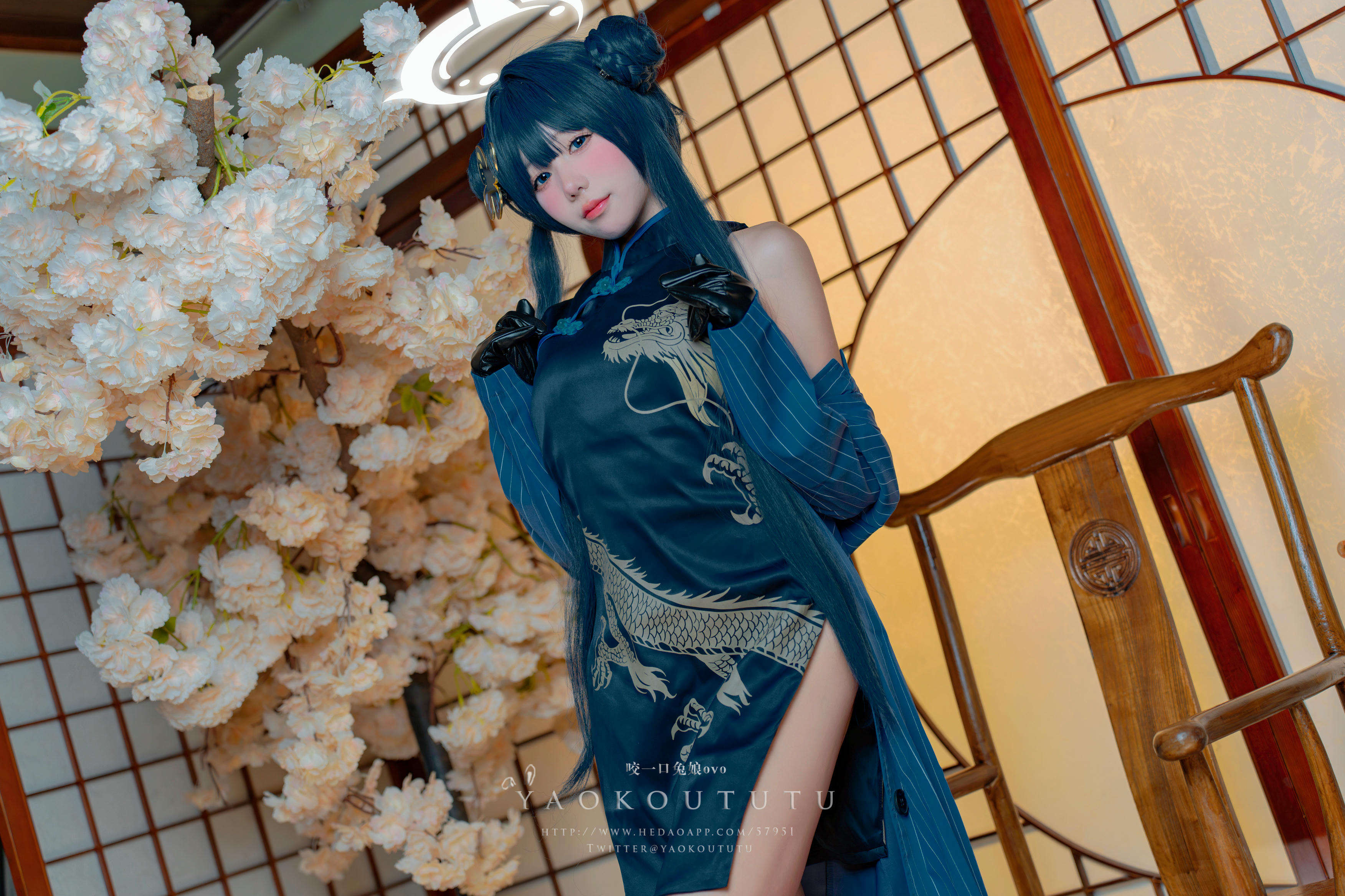 黏黏团子兔 NO.096 咬一口兔娘ovo 九月订阅『碧蓝档案·妃咲』胭脂 [85P1V 1.71GB]_第1集