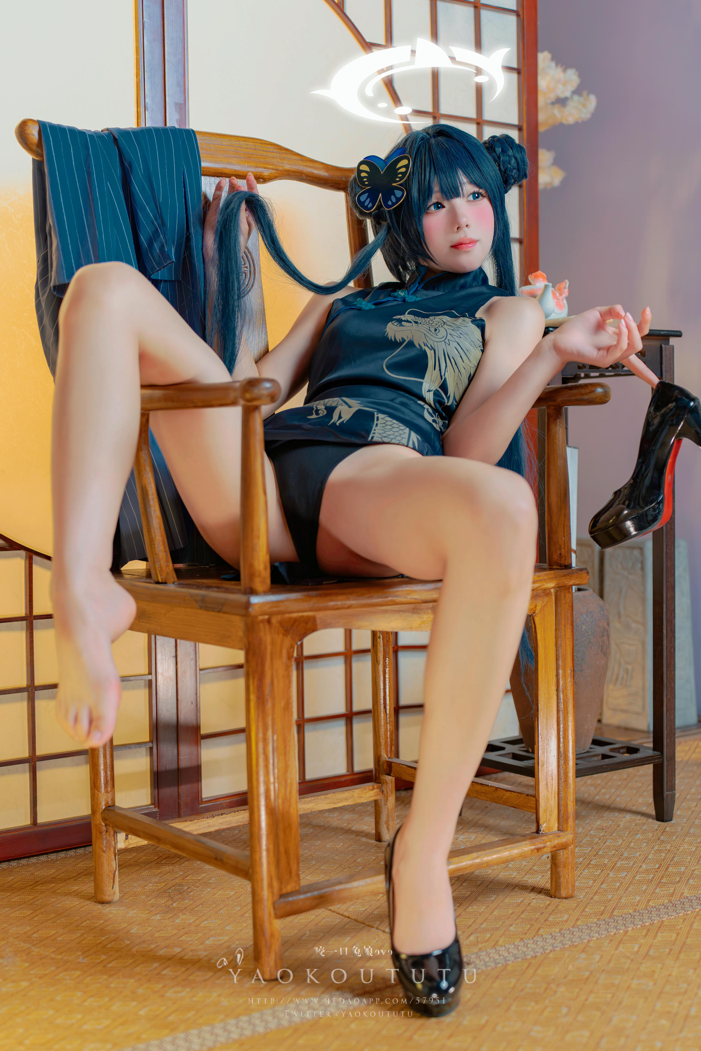 黏黏团子兔 NO.096 咬一口兔娘ovo 九月订阅『碧蓝档案·妃咲』胭脂 [85P1V 1.71GB]_第2集