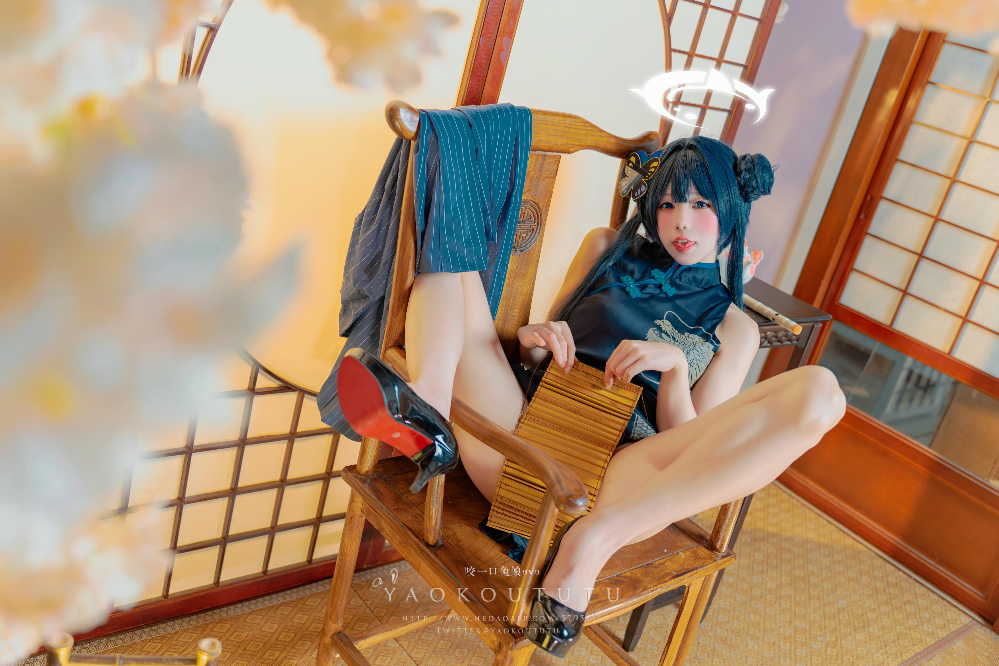 黏黏团子兔 NO.096 咬一口兔娘ovo 九月订阅『碧蓝档案·妃咲』胭脂 [85P1V 1.71GB]_第2集