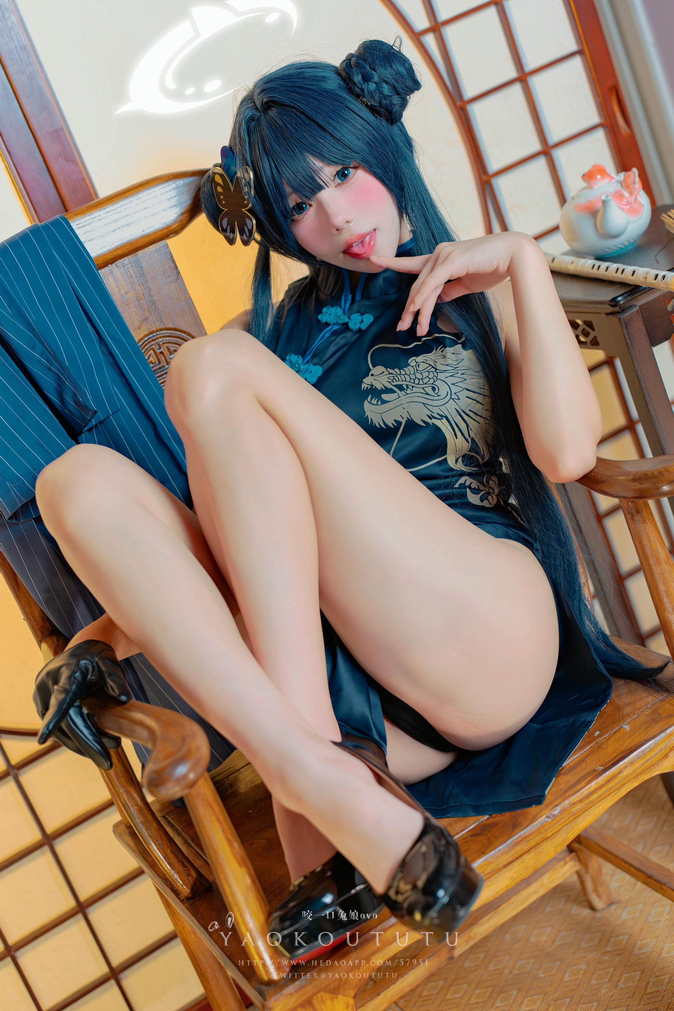 黏黏团子兔 NO.096 咬一口兔娘ovo 九月订阅『碧蓝档案·妃咲』胭脂 [85P1V 1.71GB]_第2集