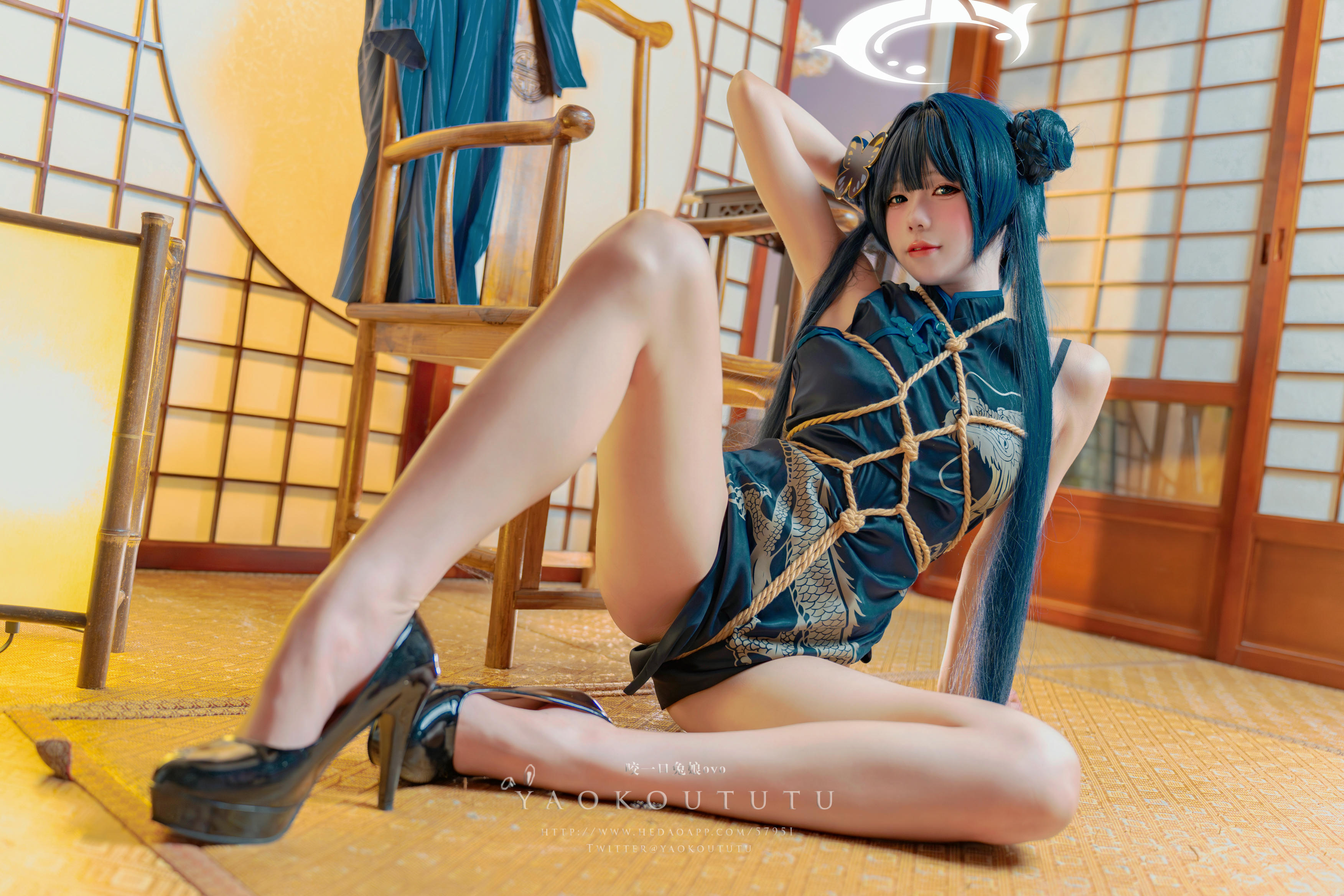 黏黏团子兔 NO.096 咬一口兔娘ovo 九月订阅『碧蓝档案·妃咲』胭脂 [85P1V 1.71GB]_第3集