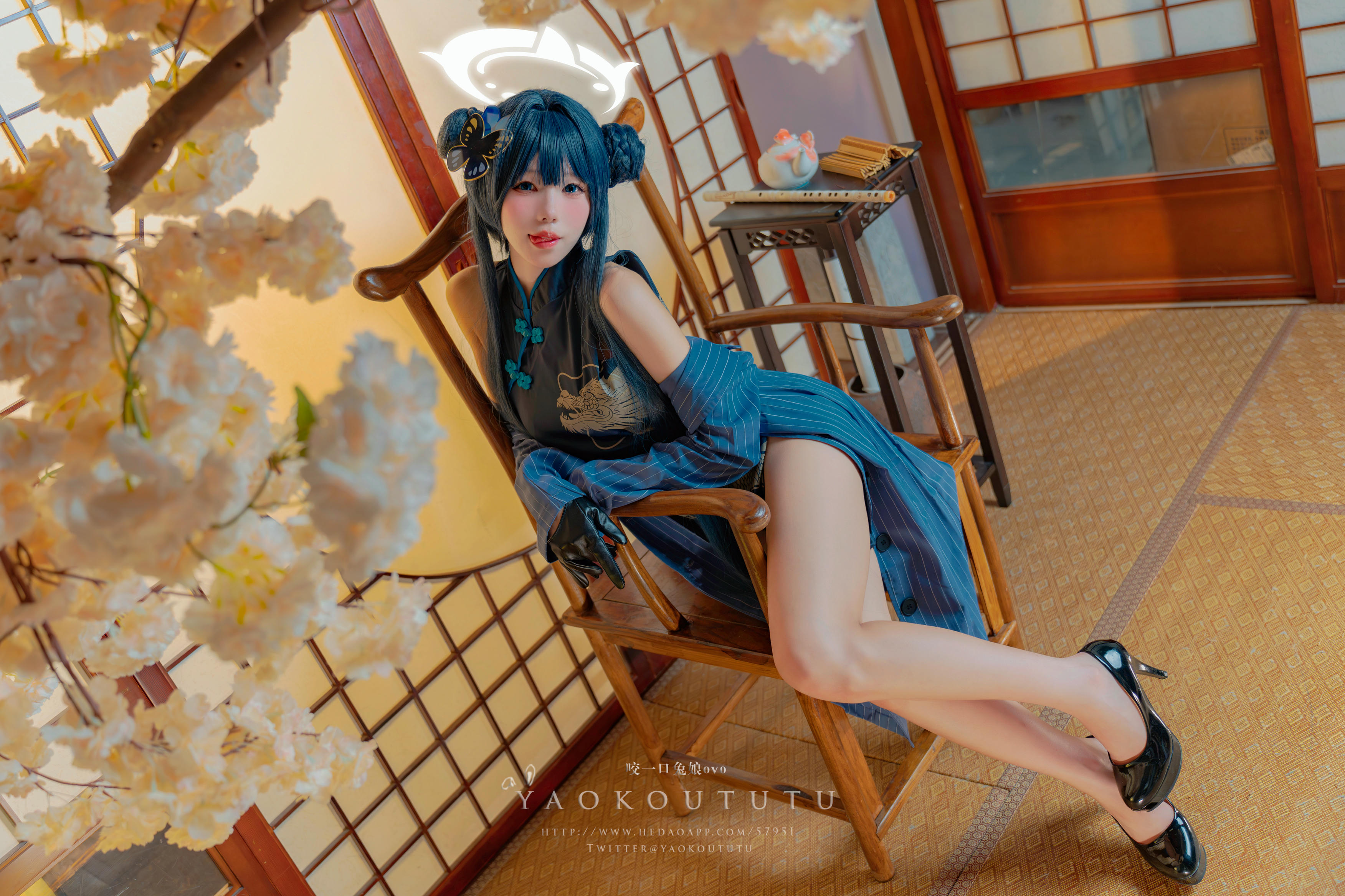 黏黏团子兔 NO.096 咬一口兔娘ovo 九月订阅『碧蓝档案·妃咲』胭脂 [85P1V 1.71GB]_第1集
