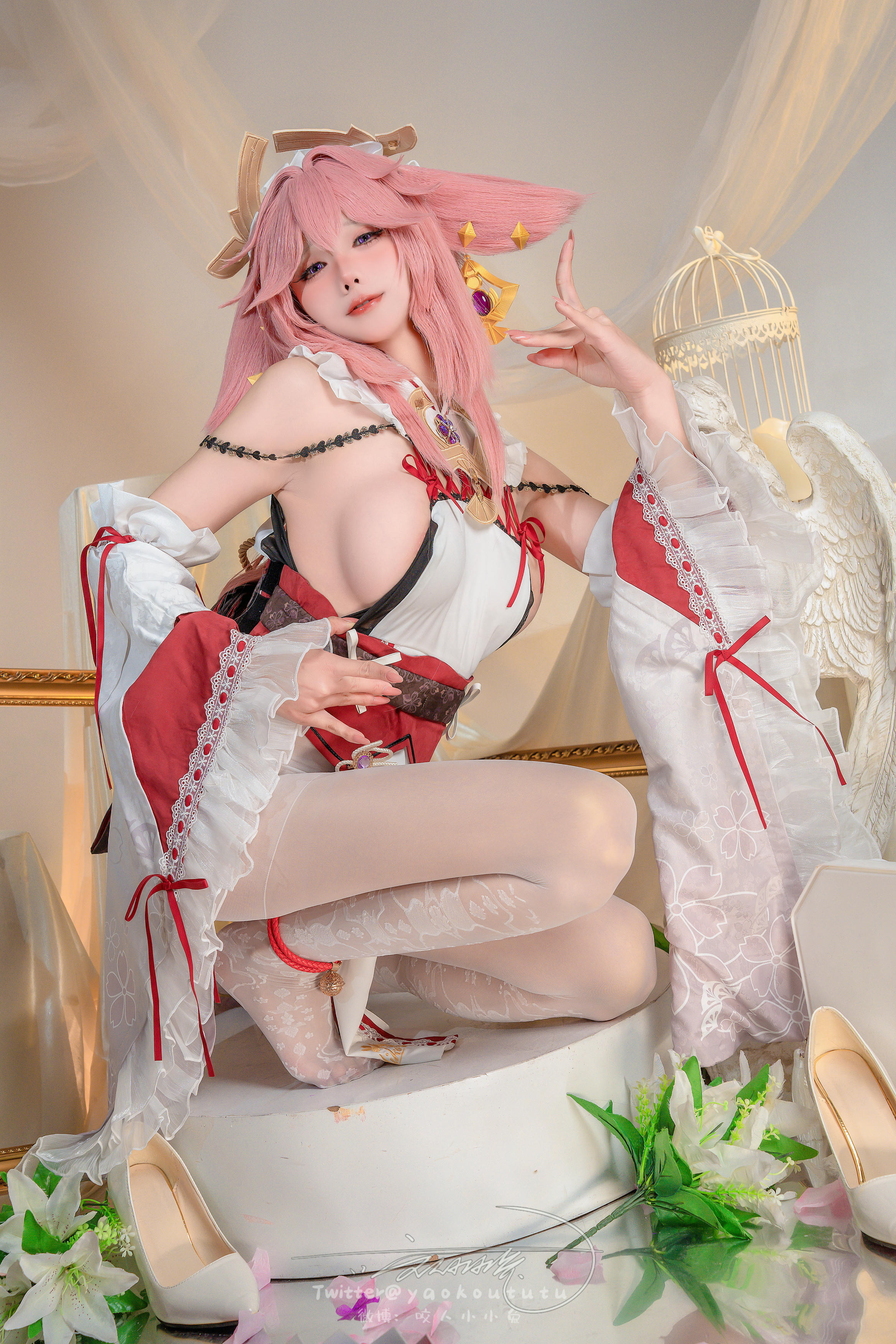 黏黏团子兔 NO.141 咬人小小兔 2402月作品『春江水暖  神子贺岁』大摆锤 [84P+1V 1.62GB]_第2集