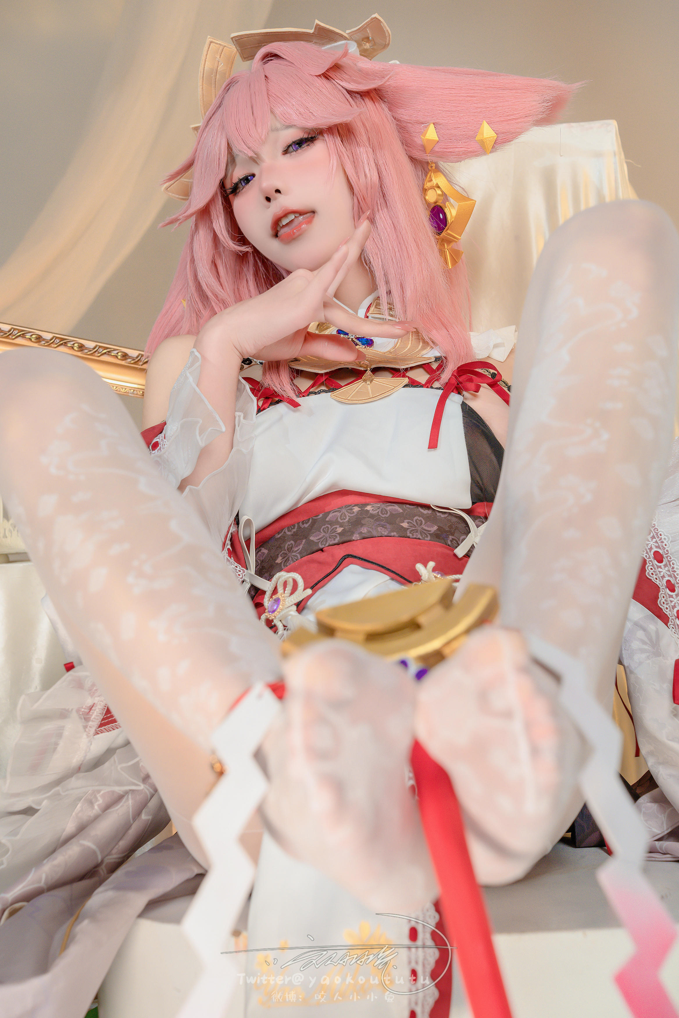 黏黏团子兔 NO.141 咬人小小兔 2402月作品『春江水暖  神子贺岁』大摆锤 [84P+1V 1.62GB]_第2集