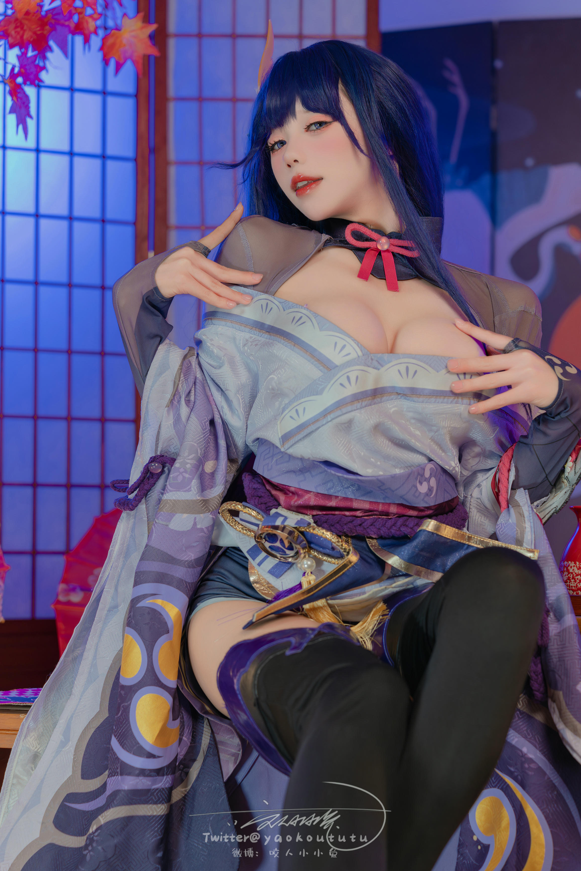 黏黏团子兔 NO.144 咬人小小兔(咬一口兔娘) 2403月作品 原神雷电将军 [76P1V-1.43G]_第2集
