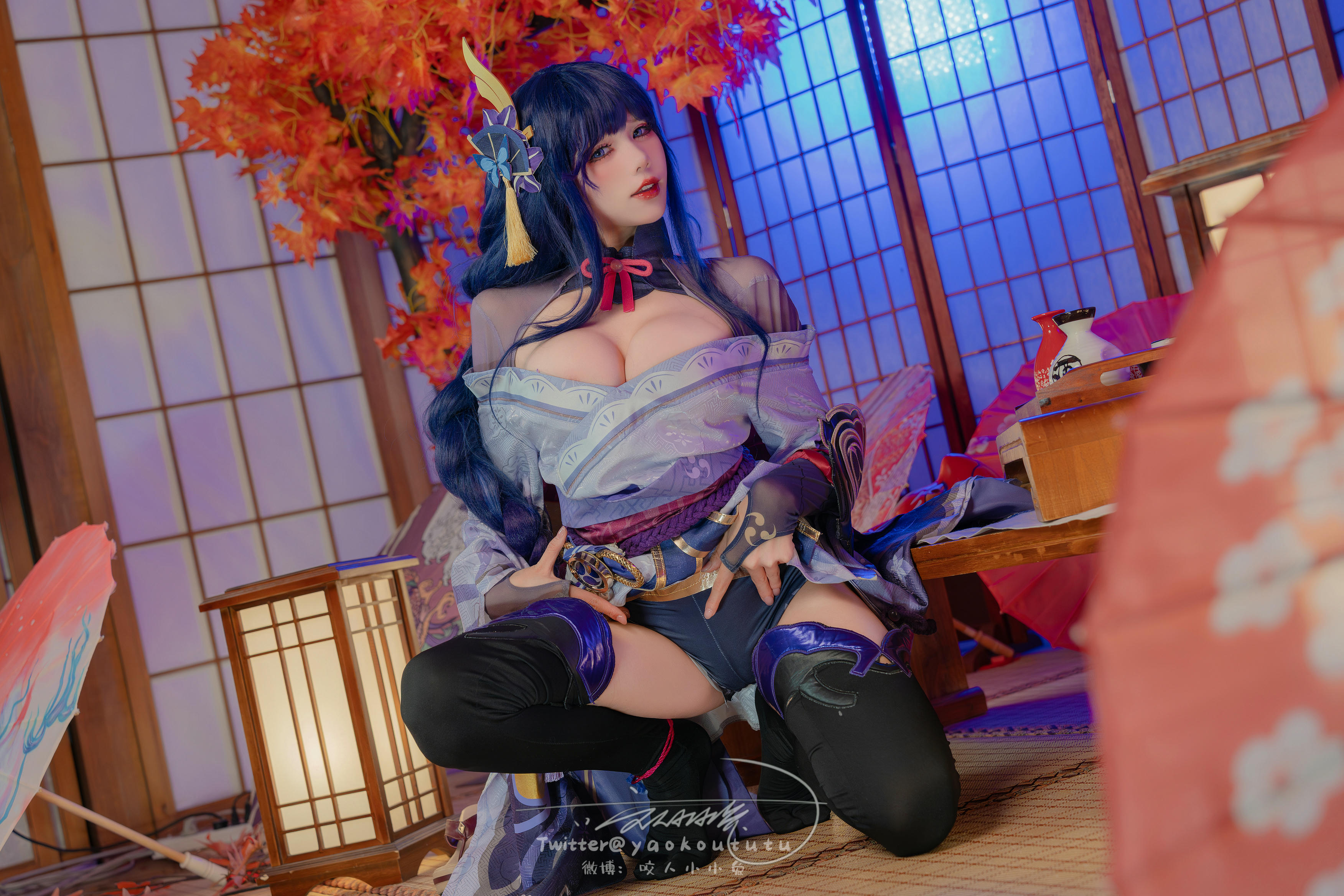 黏黏团子兔 NO.144 咬人小小兔(咬一口兔娘) 2403月作品 原神雷电将军 [76P1V-1.43G]_第2集