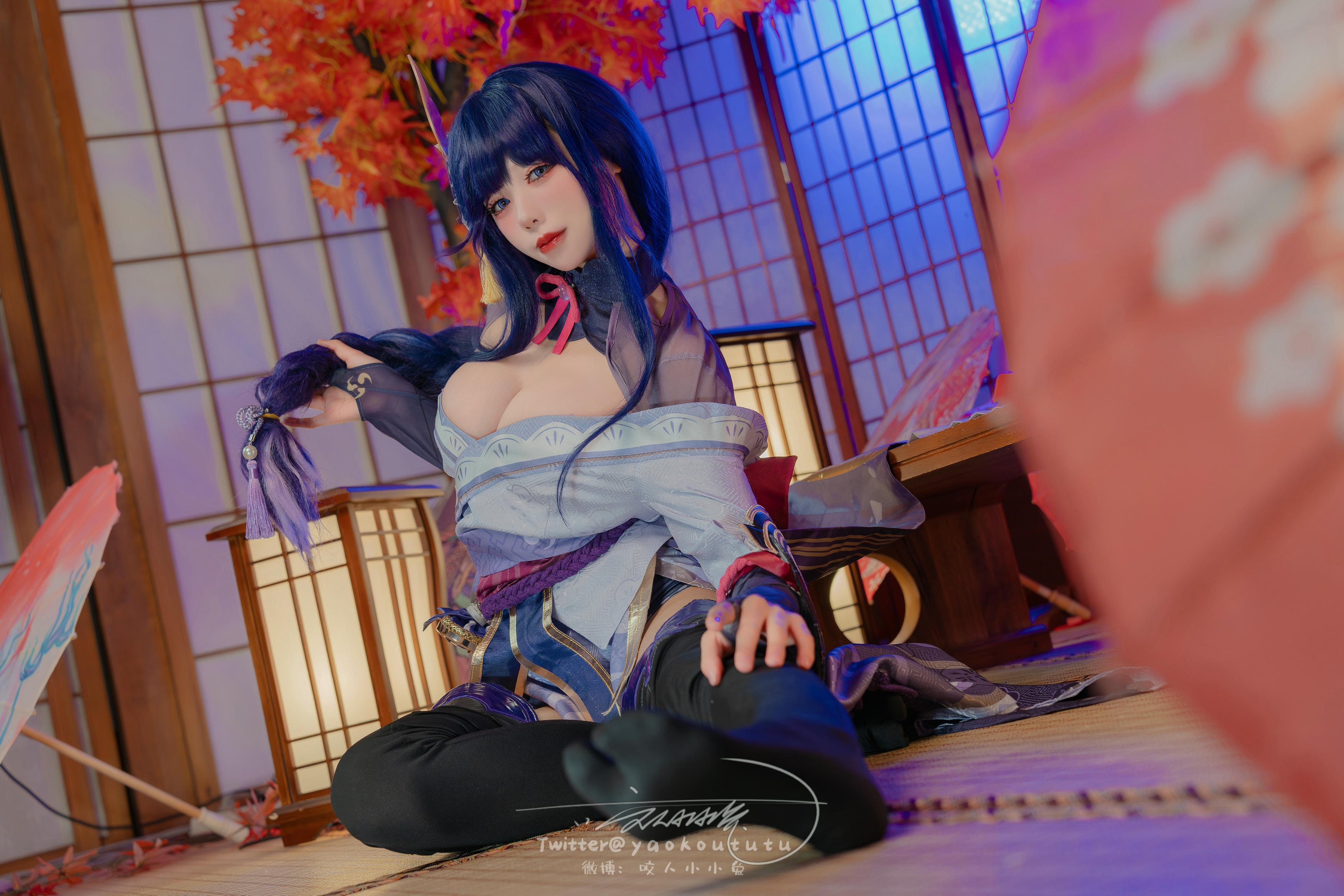 黏黏团子兔 NO.144 咬人小小兔(咬一口兔娘) 2403月作品 原神雷电将军 [76P1V-1.43G]_第2集
