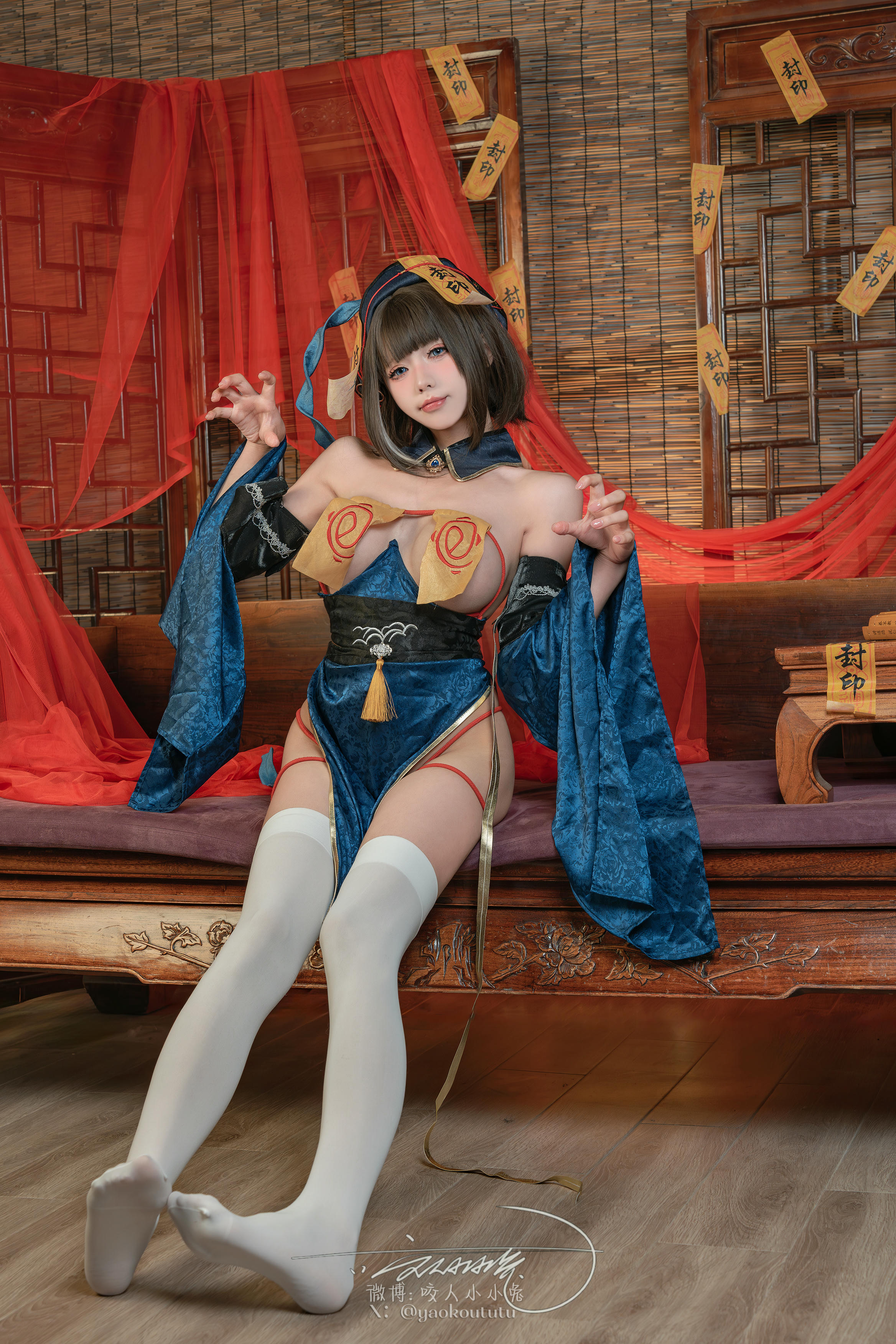 黏黏团子兔 NO.152 咬人小小兔 2404月作品『华甲僵尸夜』只是长胖 [73P+1V 1.64GB]_第2集