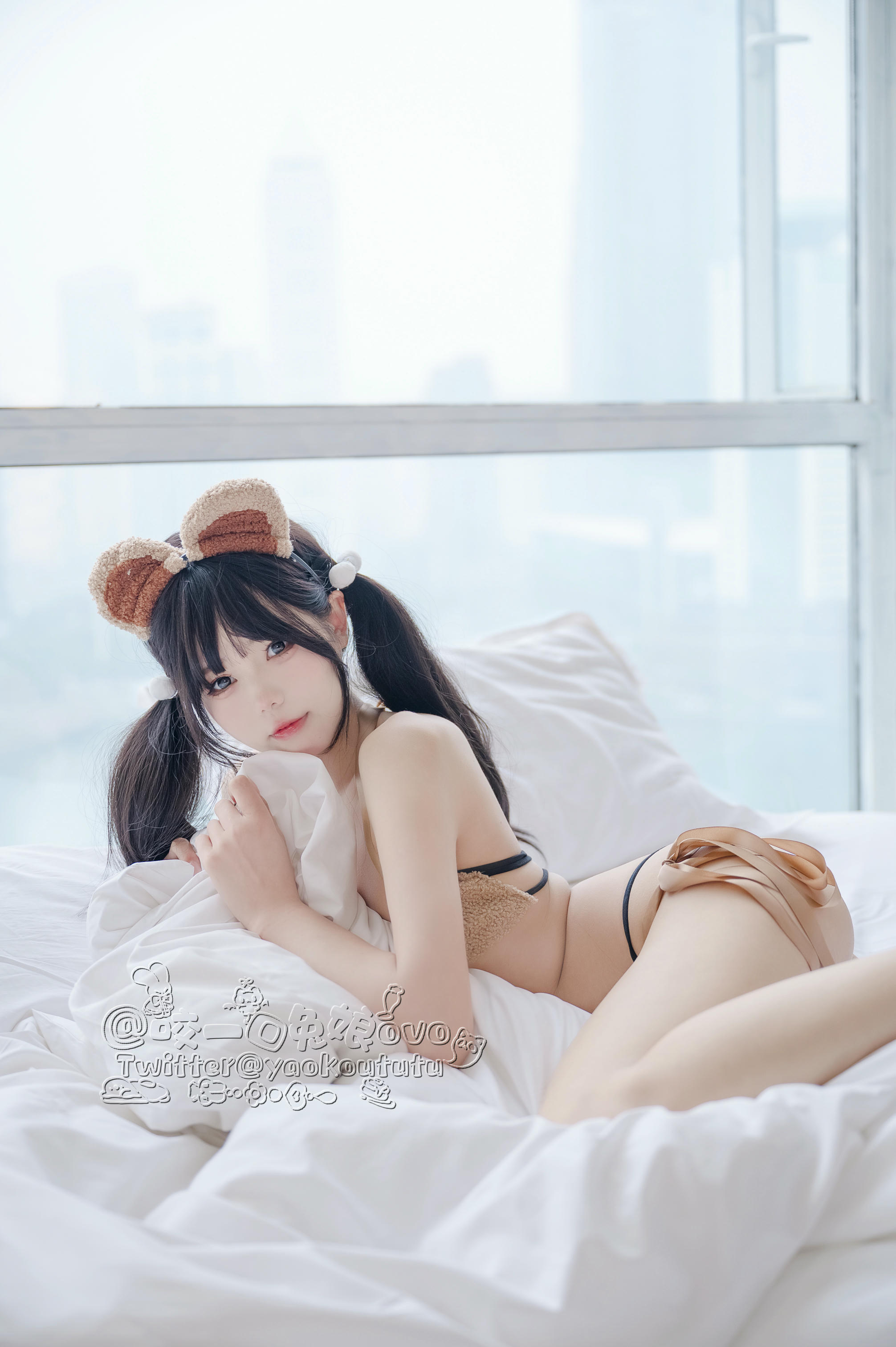 黏黏团子兔 NO.010 小熊睡衣[60P 491MB]_第1集